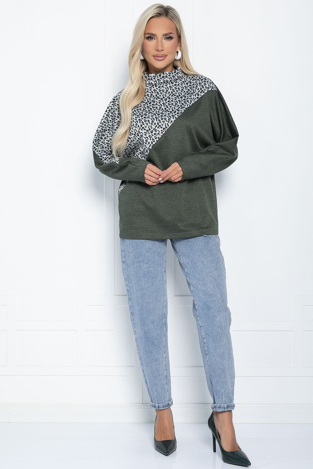 Блуза Нелли (хаки) Б11251