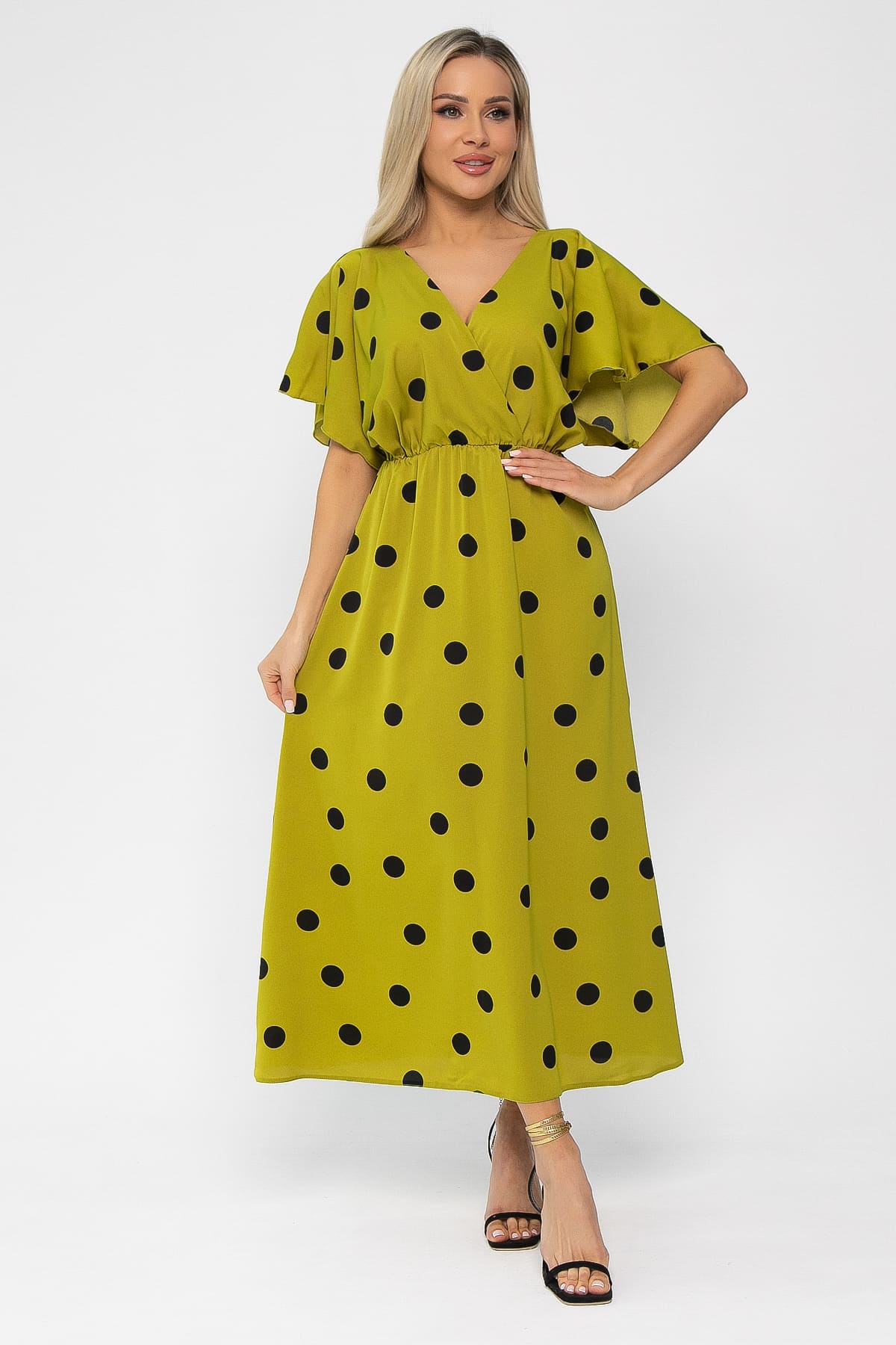 Платье Летнее настроение (лайм) П15468-7М