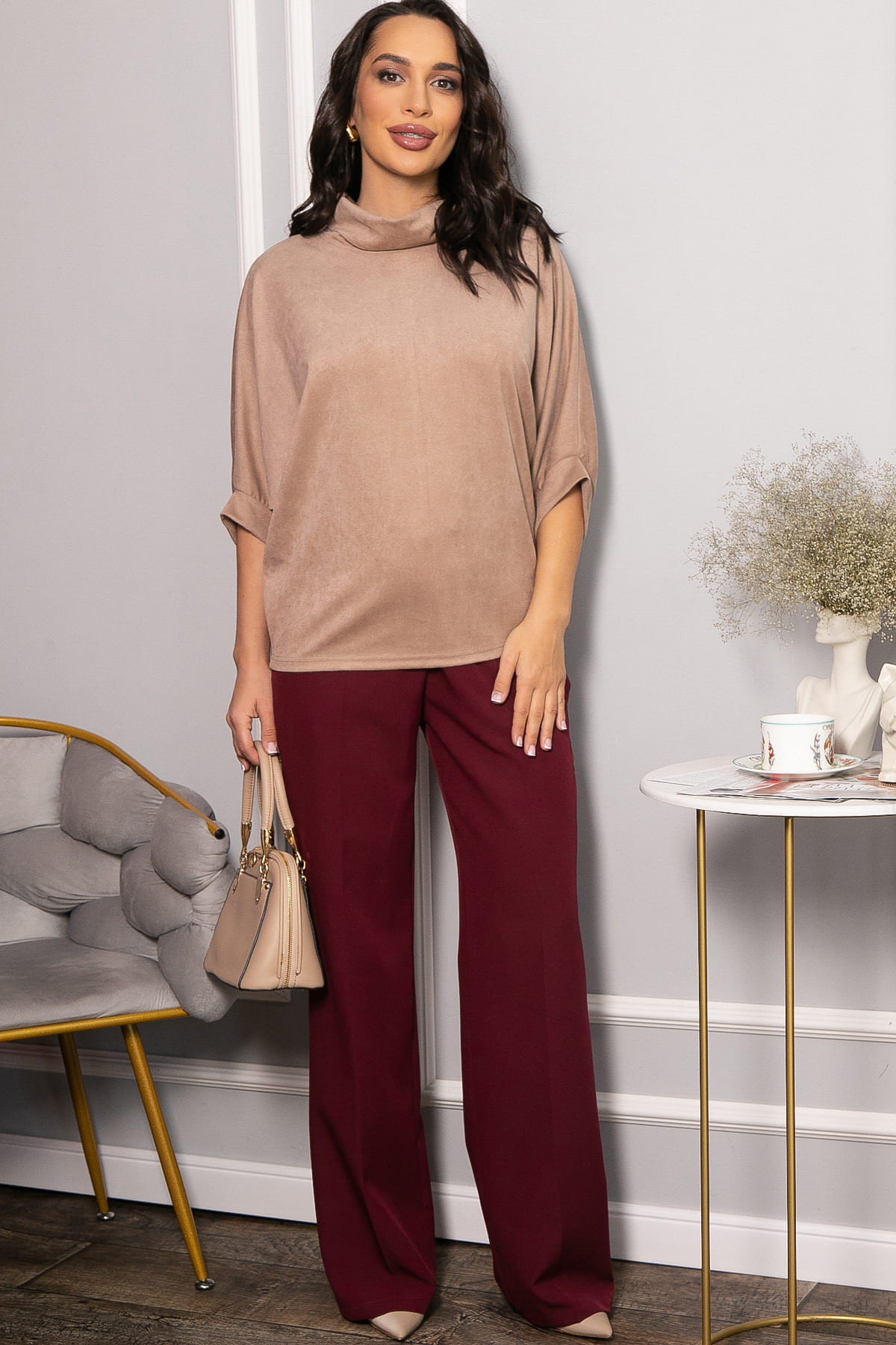 Блуза Барбара НЬЮ (капучино) Б14572-12М