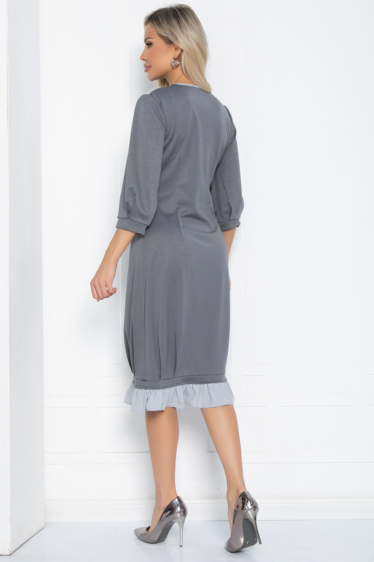 Платье Бостон (серое) П12507-10