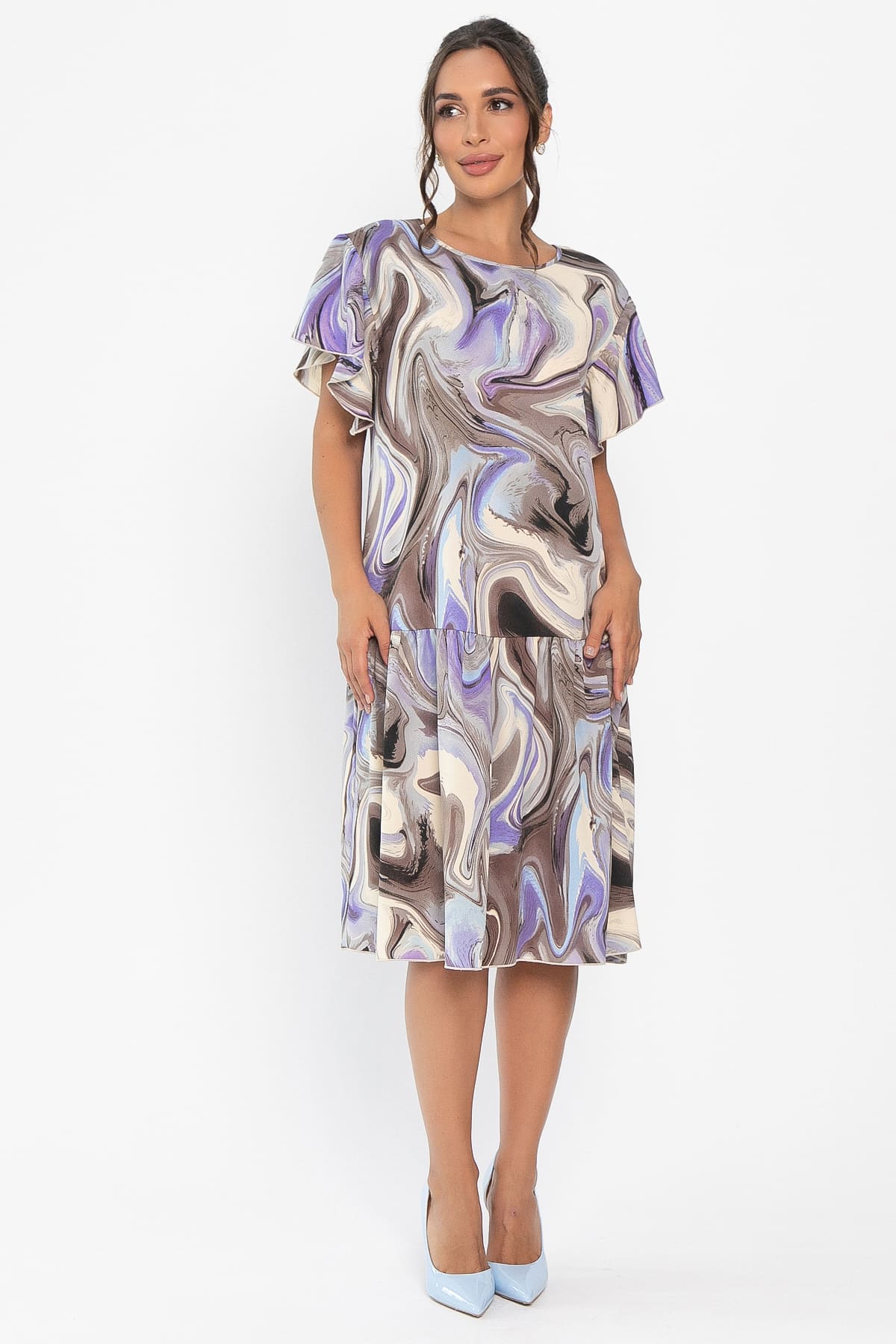 Платье Фантазия (серое) П13951-12М