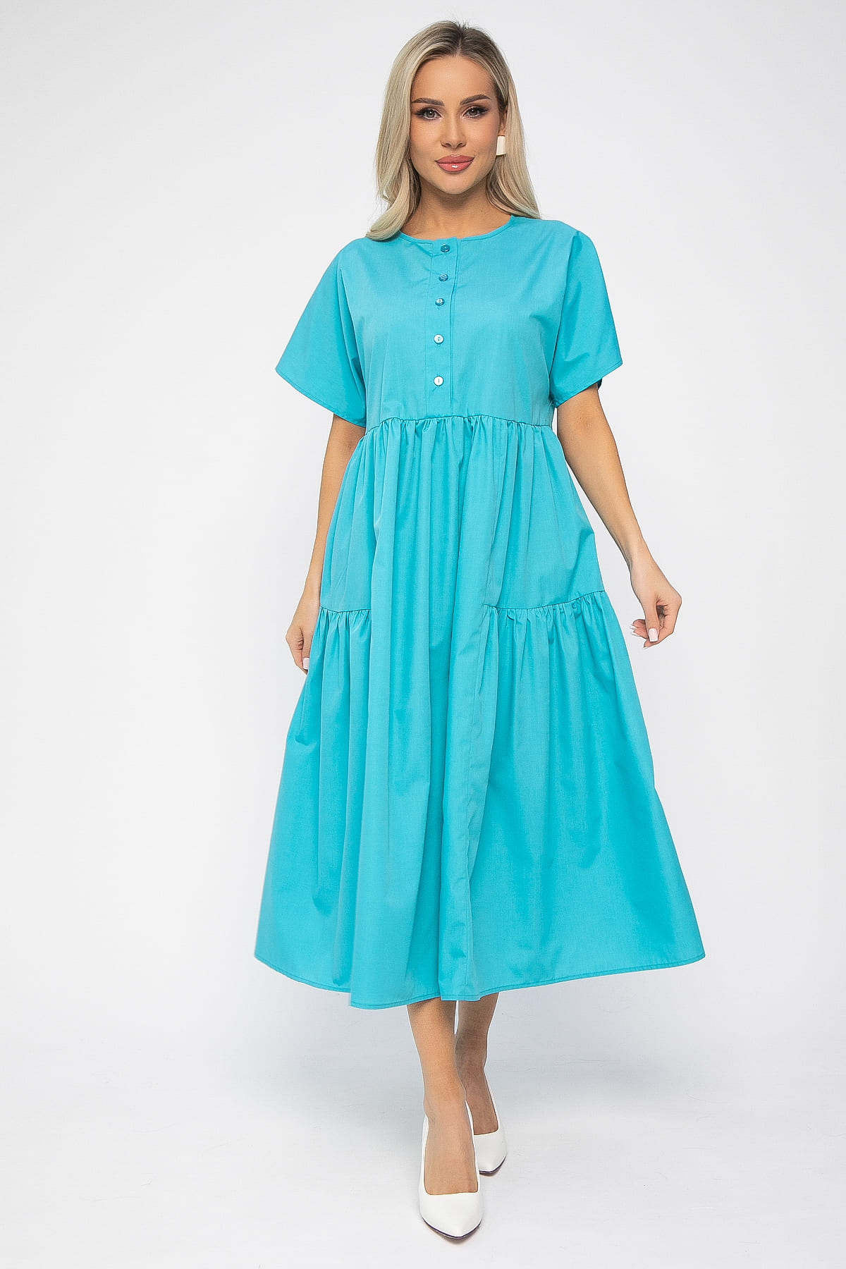 Платье Вельс (морская волна) П13602-36М