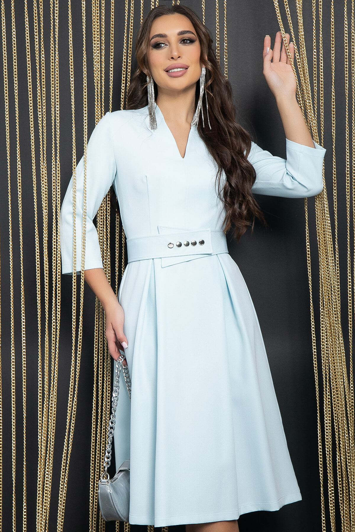 Платье Константа (голубое) П11604