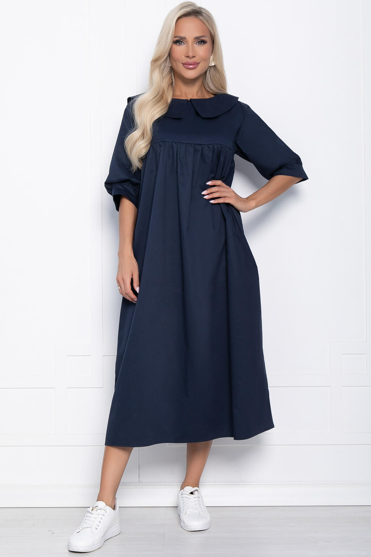 Платье Морская история (синее) П10838