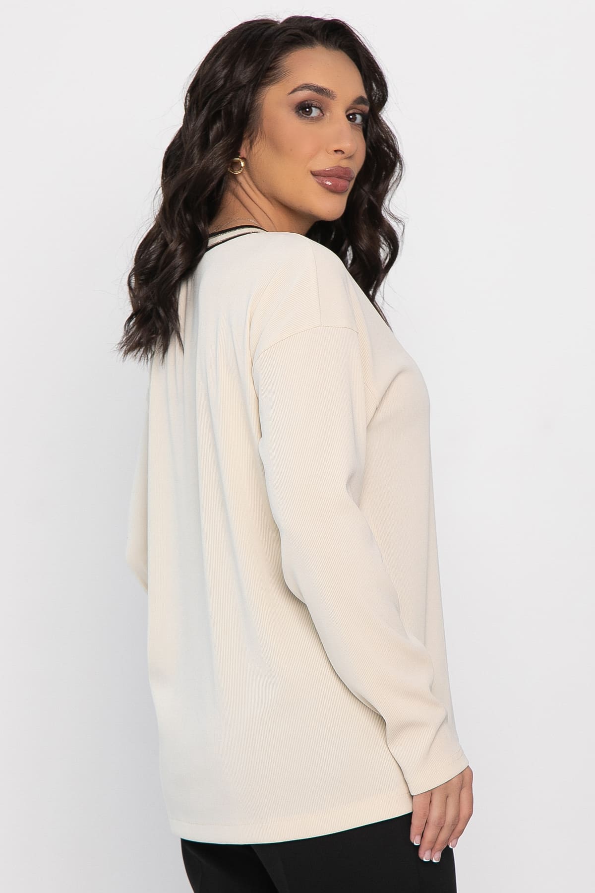 Джемпер трикотажный Камилла (бежевый) Б14453-5М