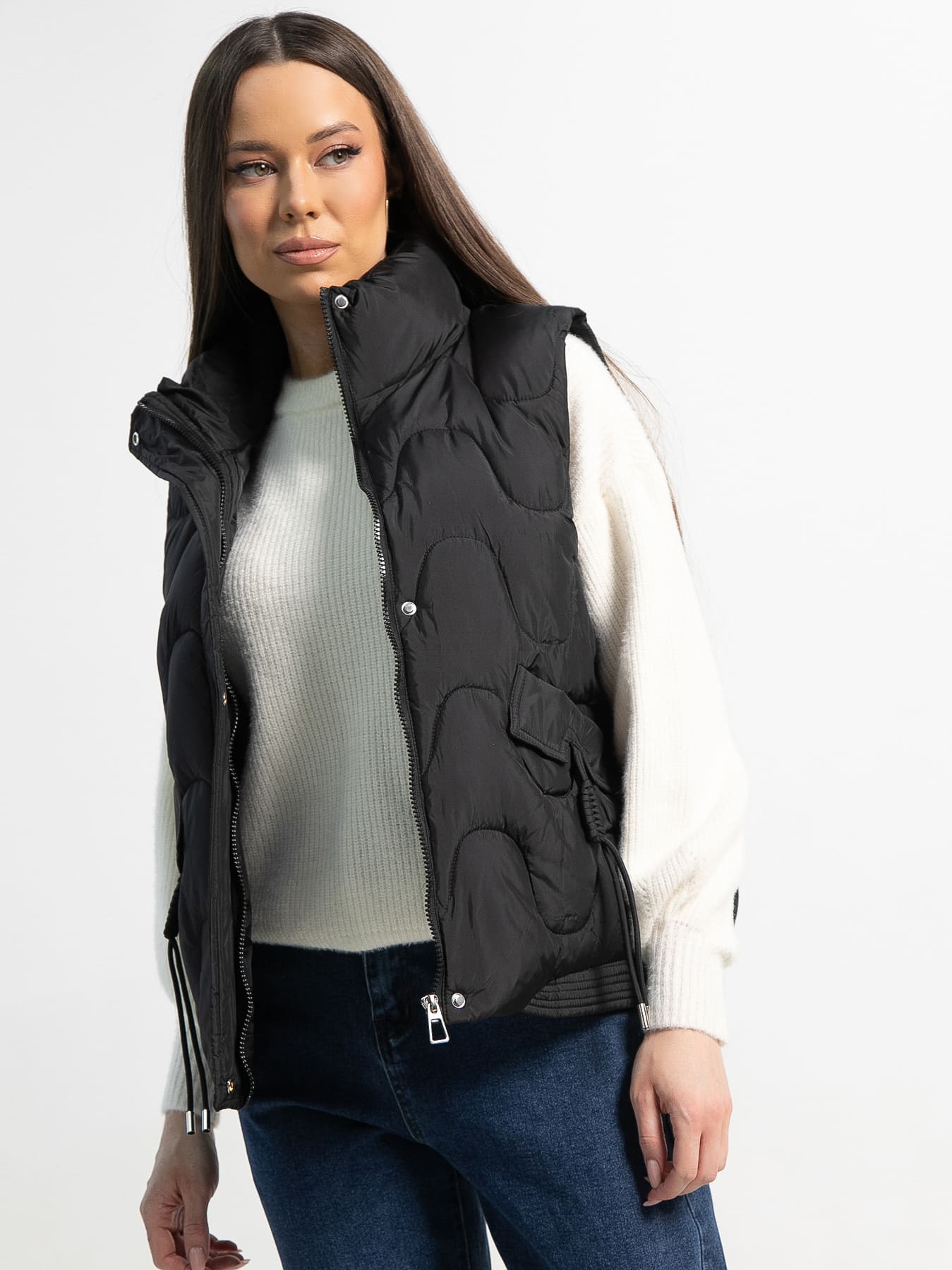 Жилет утепленный Фрия (черный) Б15290-4М