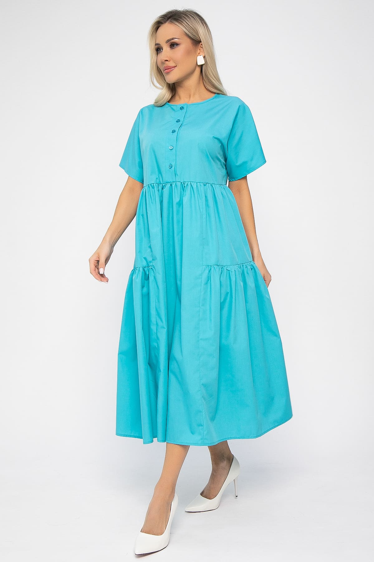 Платье Вельс (морская волна) П13602-36М