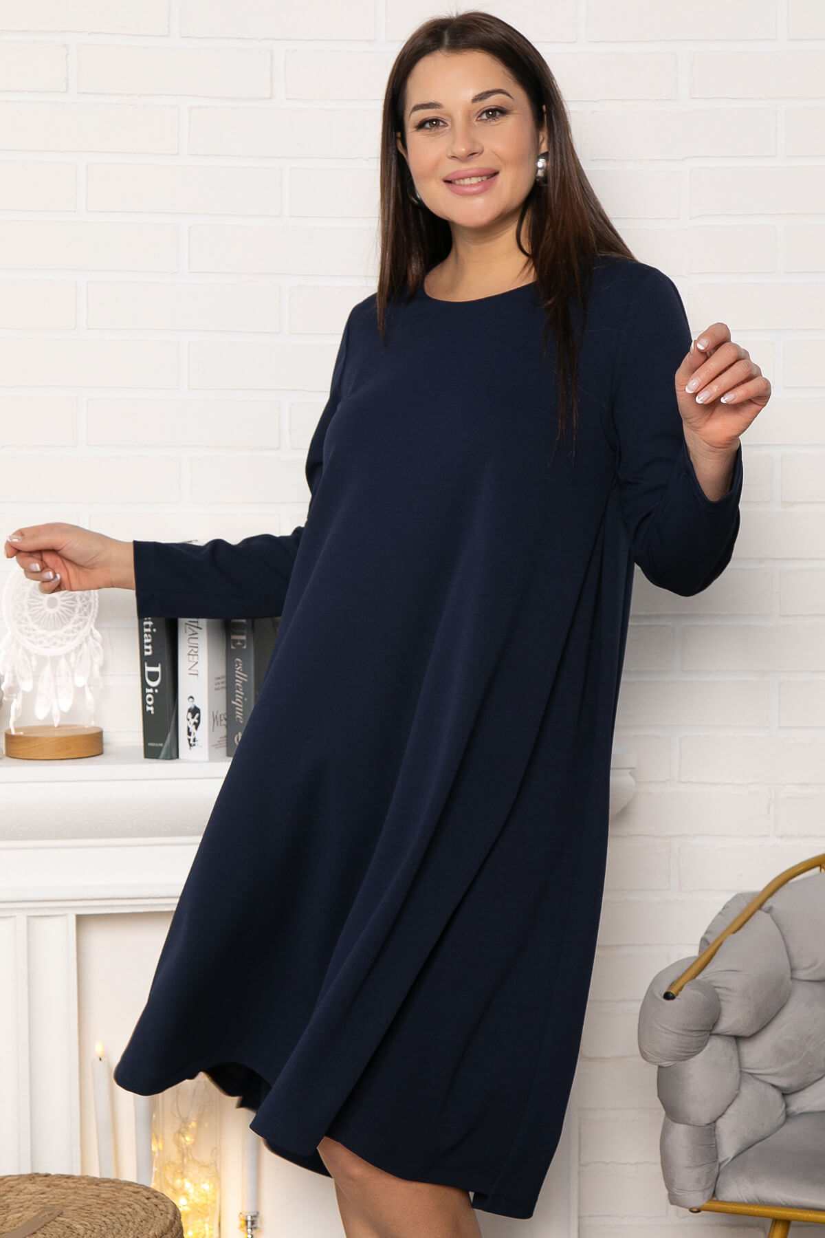 Платье Точка стиля (синее) П14832-16М