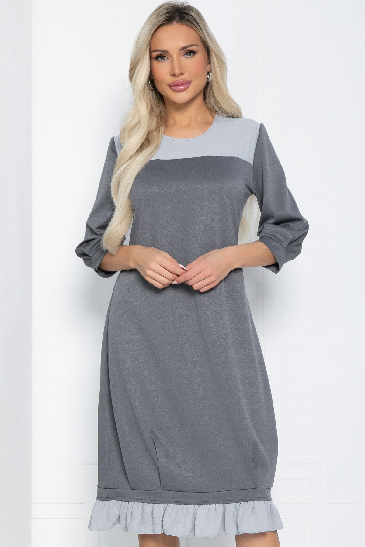 Платье Бостон (серое) П12507-10