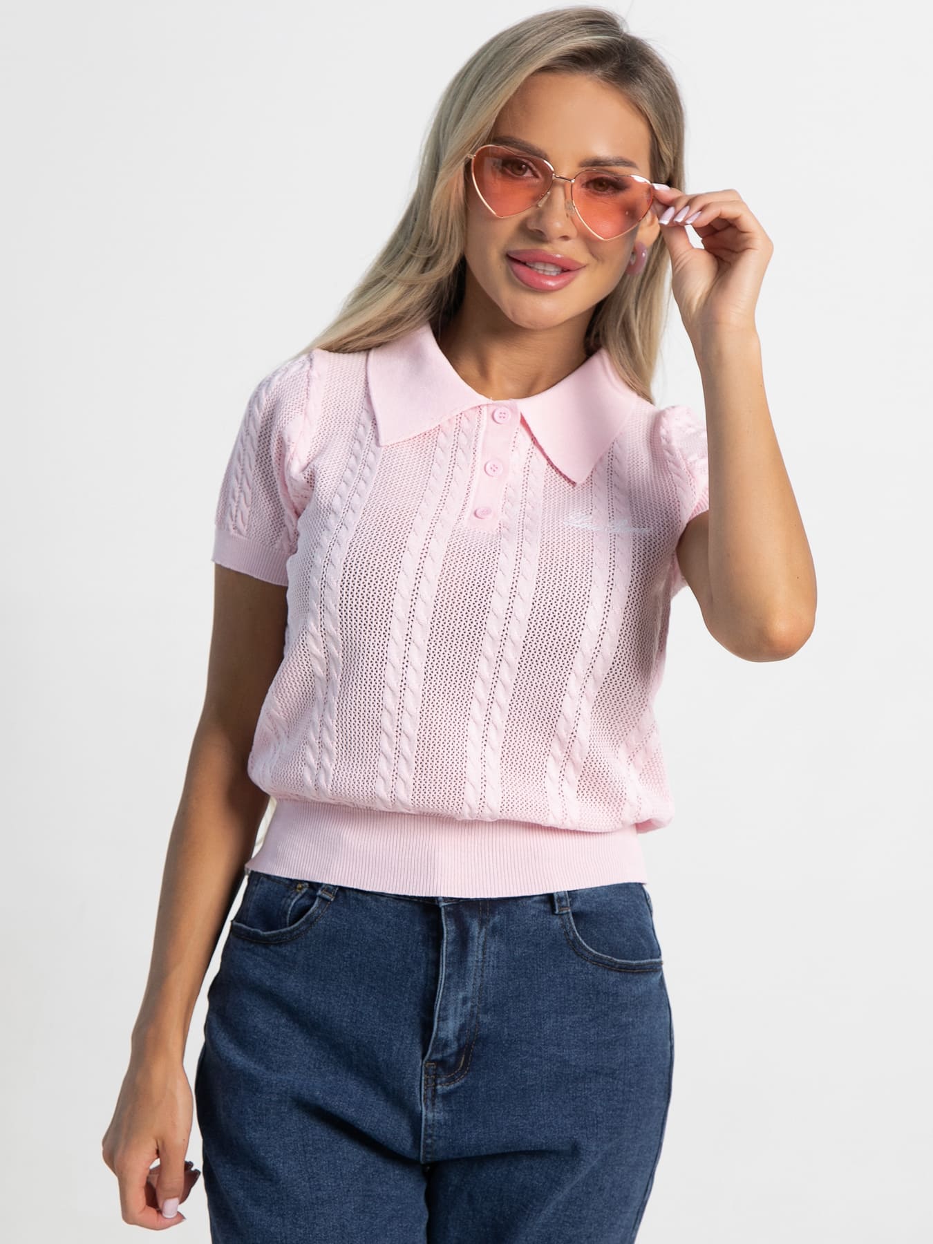 Поло Важный момент (розовое) Б15376-7М