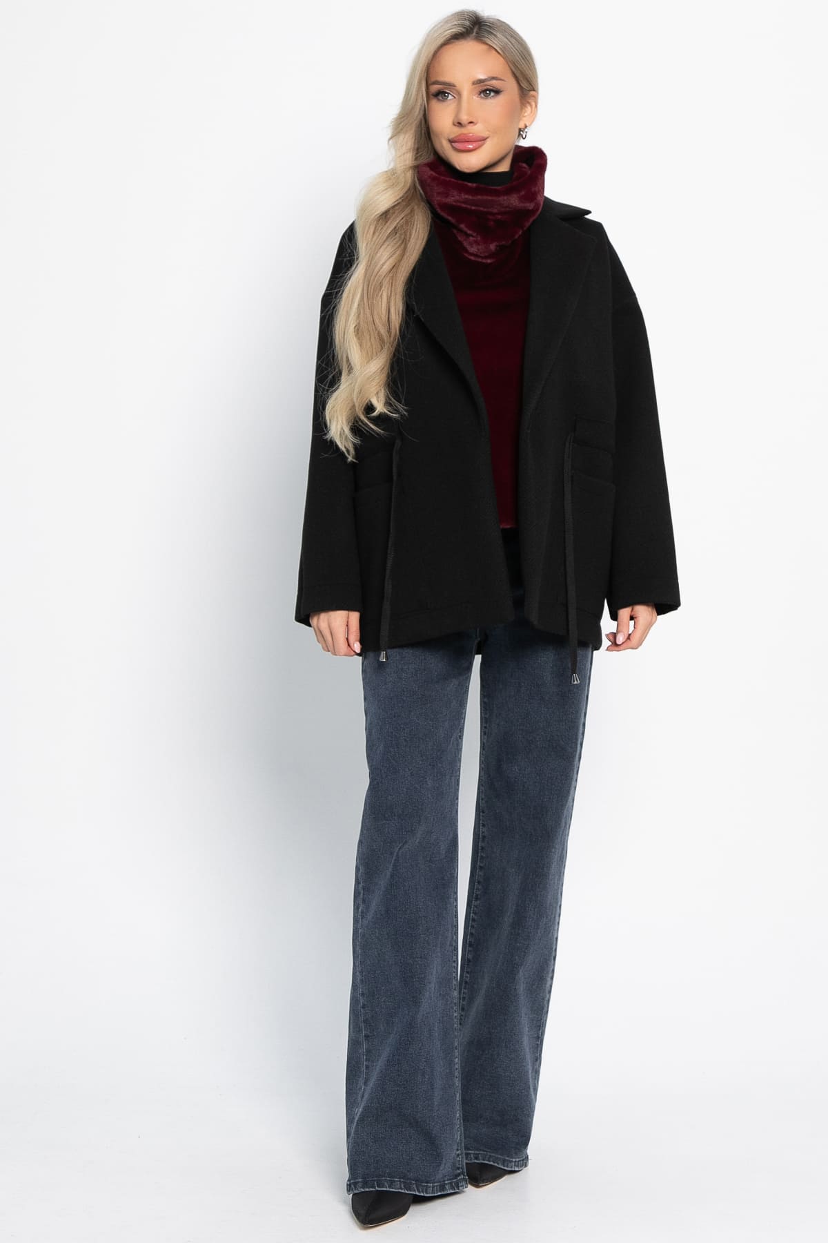 Пальто-пиджак (черный) Б15084-7М