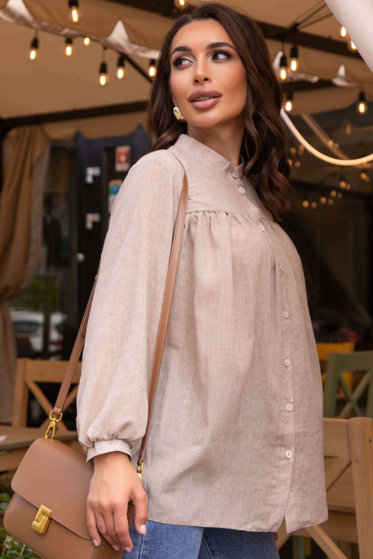 Блуза Ловец снов (бежевая) Б13618-5М