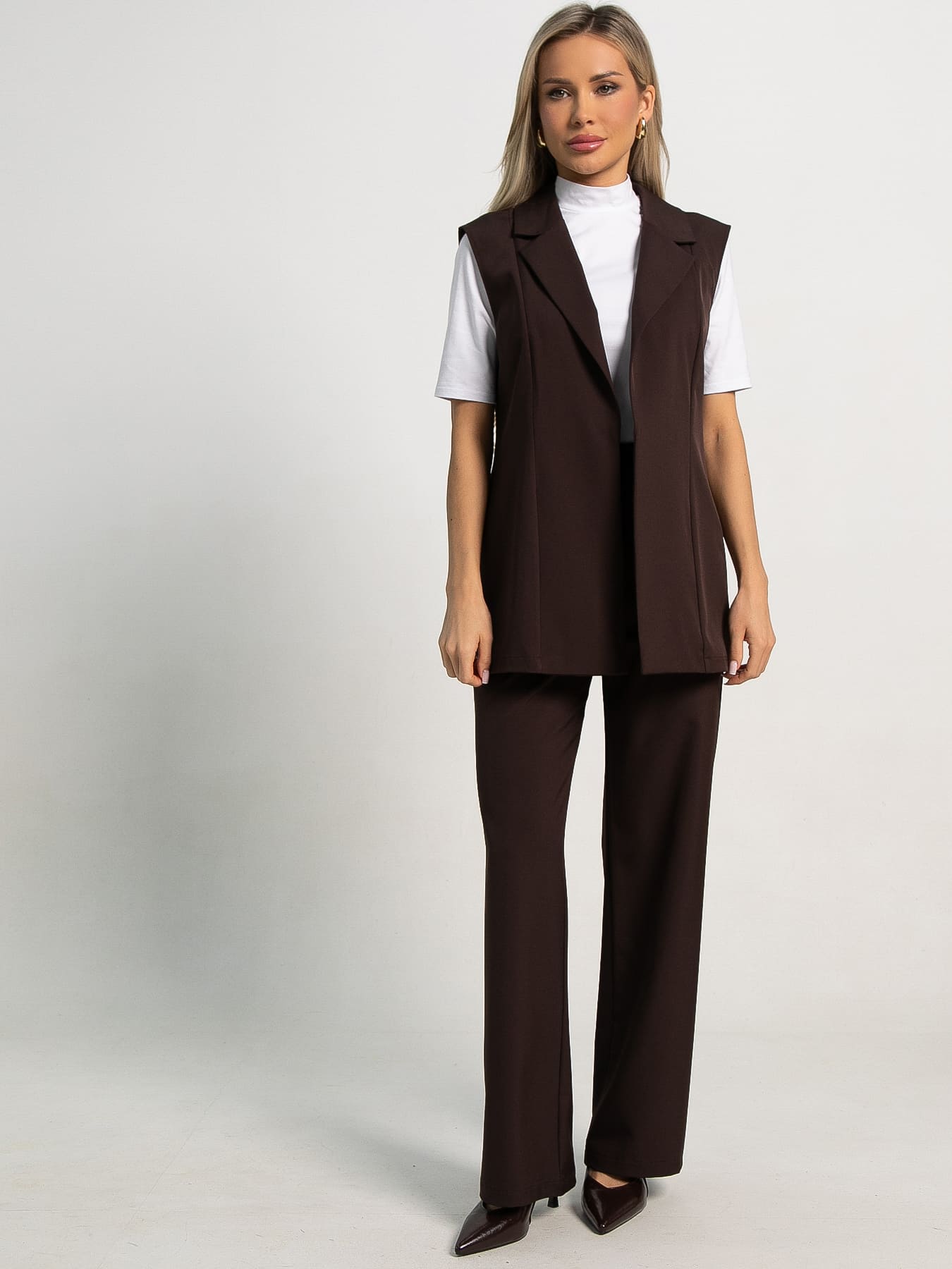 Костюм брючный Амстердам (шоколад) К15585-12М