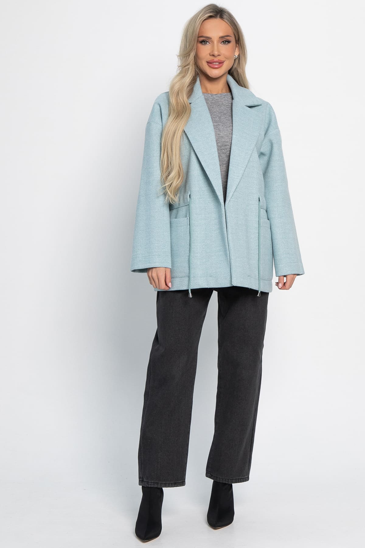 Пальто-пиджак (голубой) Б15087-7М