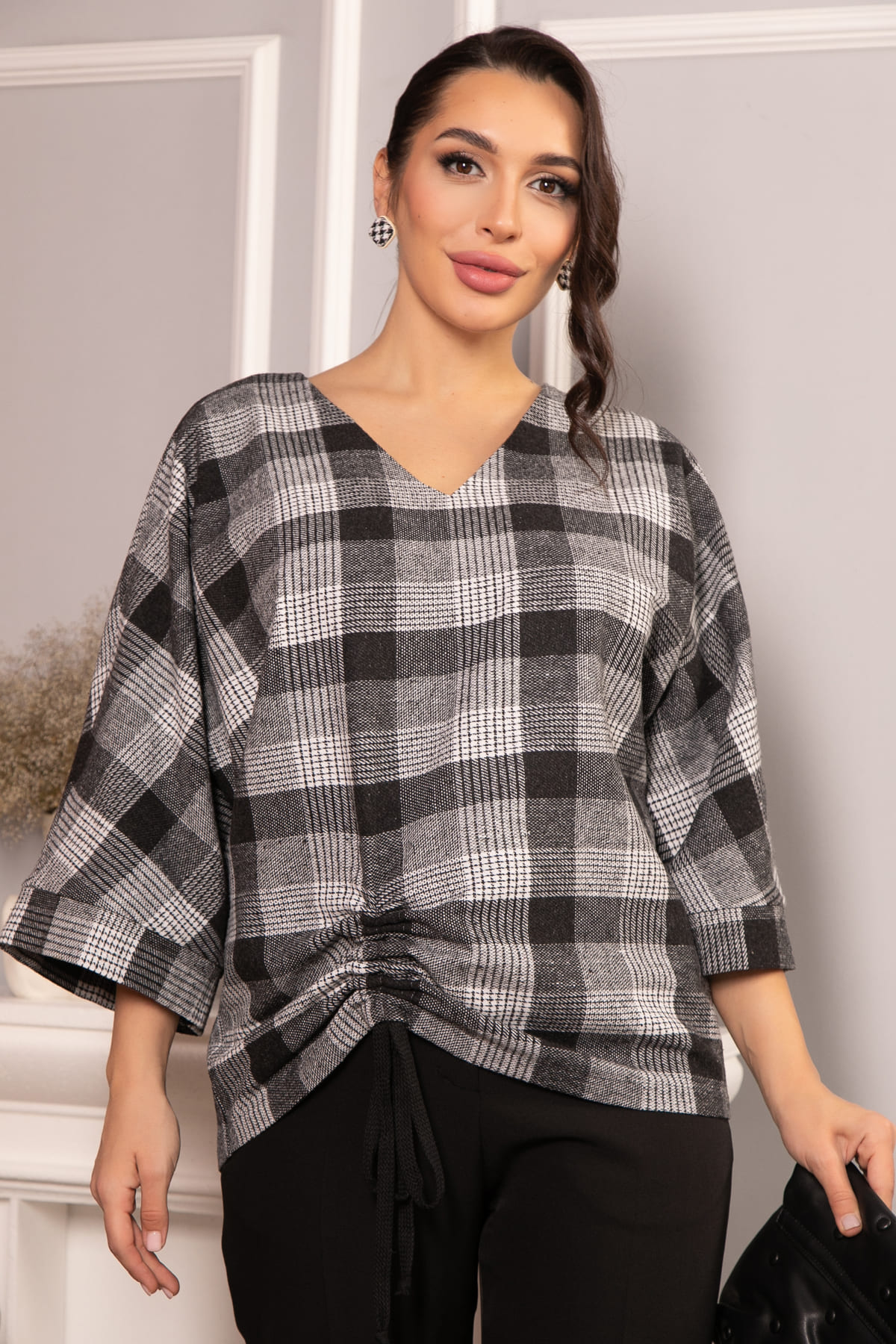 Блуза Ватсон (темно-серая) Б14686-12М