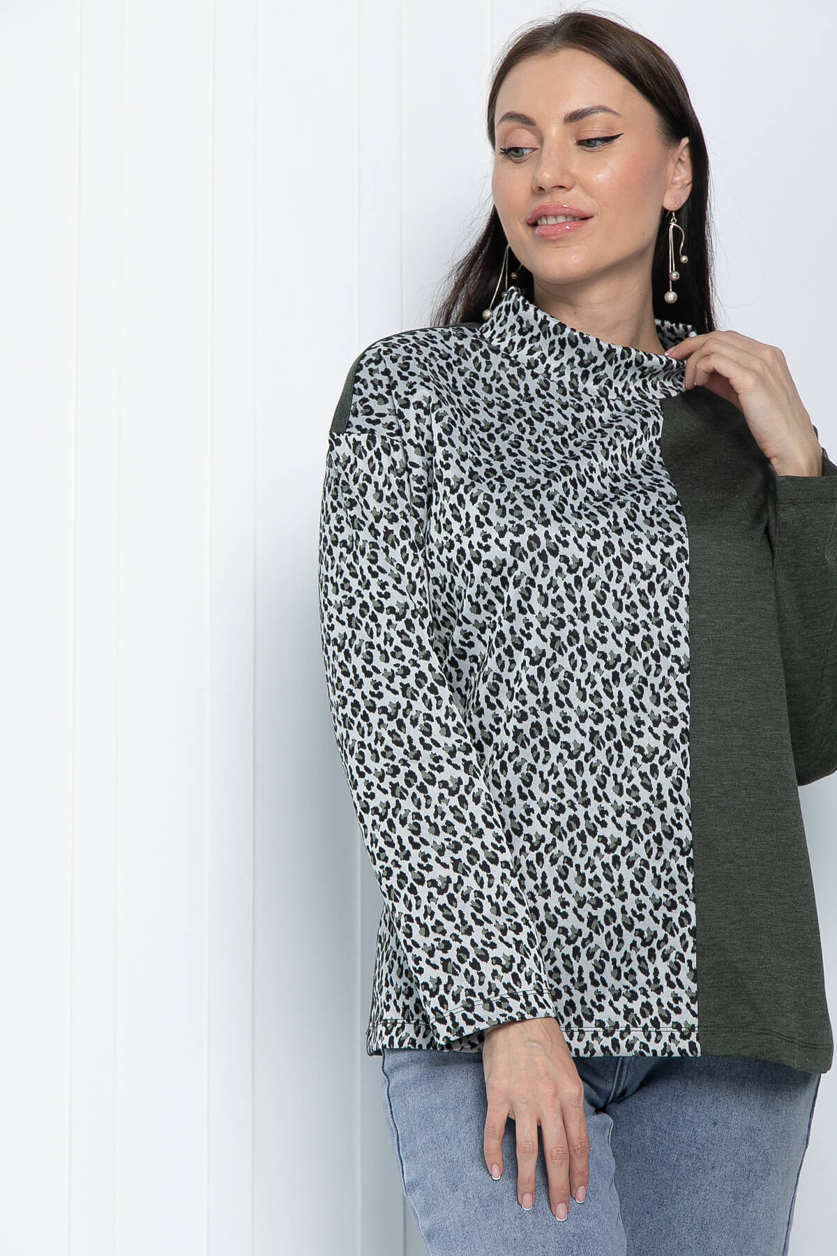 Блуза Элли (хаки) Б11306