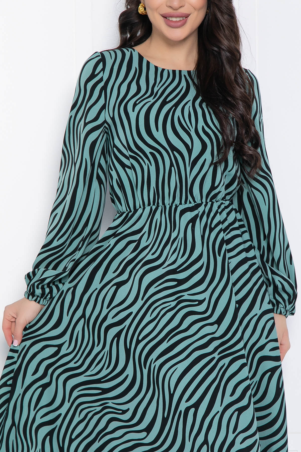 Платье Трепетная нежность (зеленое) П12538-8