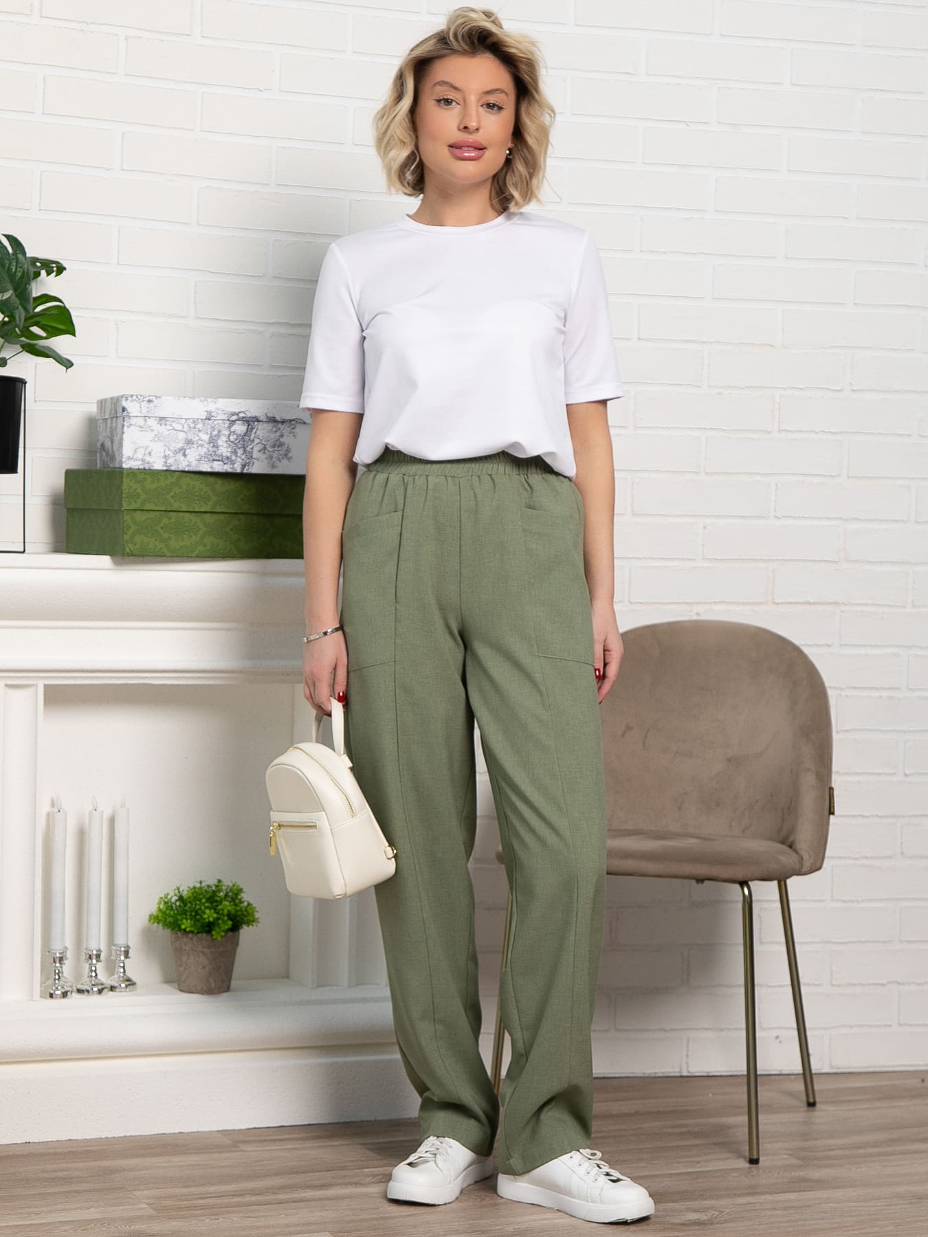 Брюки Кения (оливка) Б15256-19М