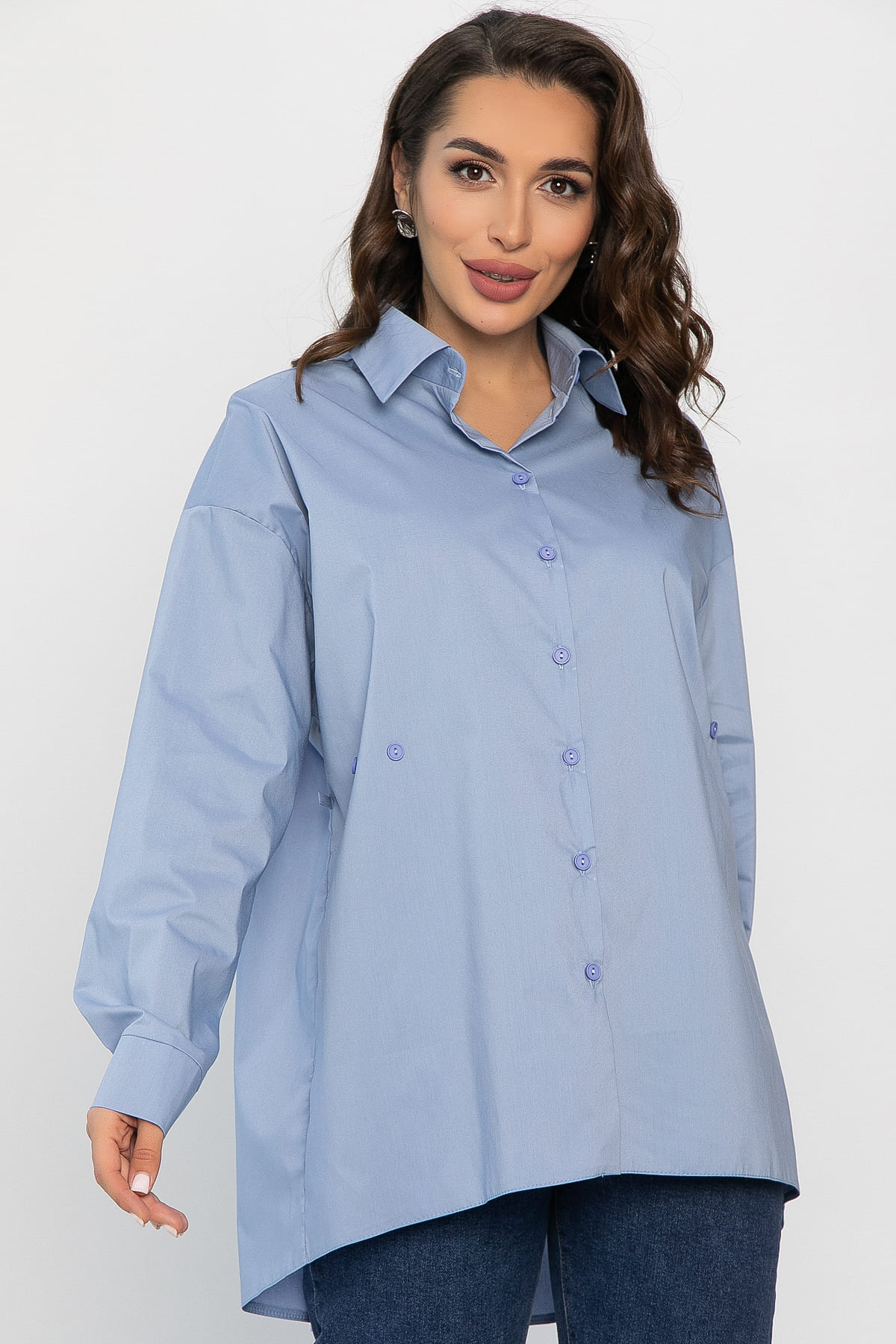 Рубашка Антария  (серо-голубая) Б14190-5М