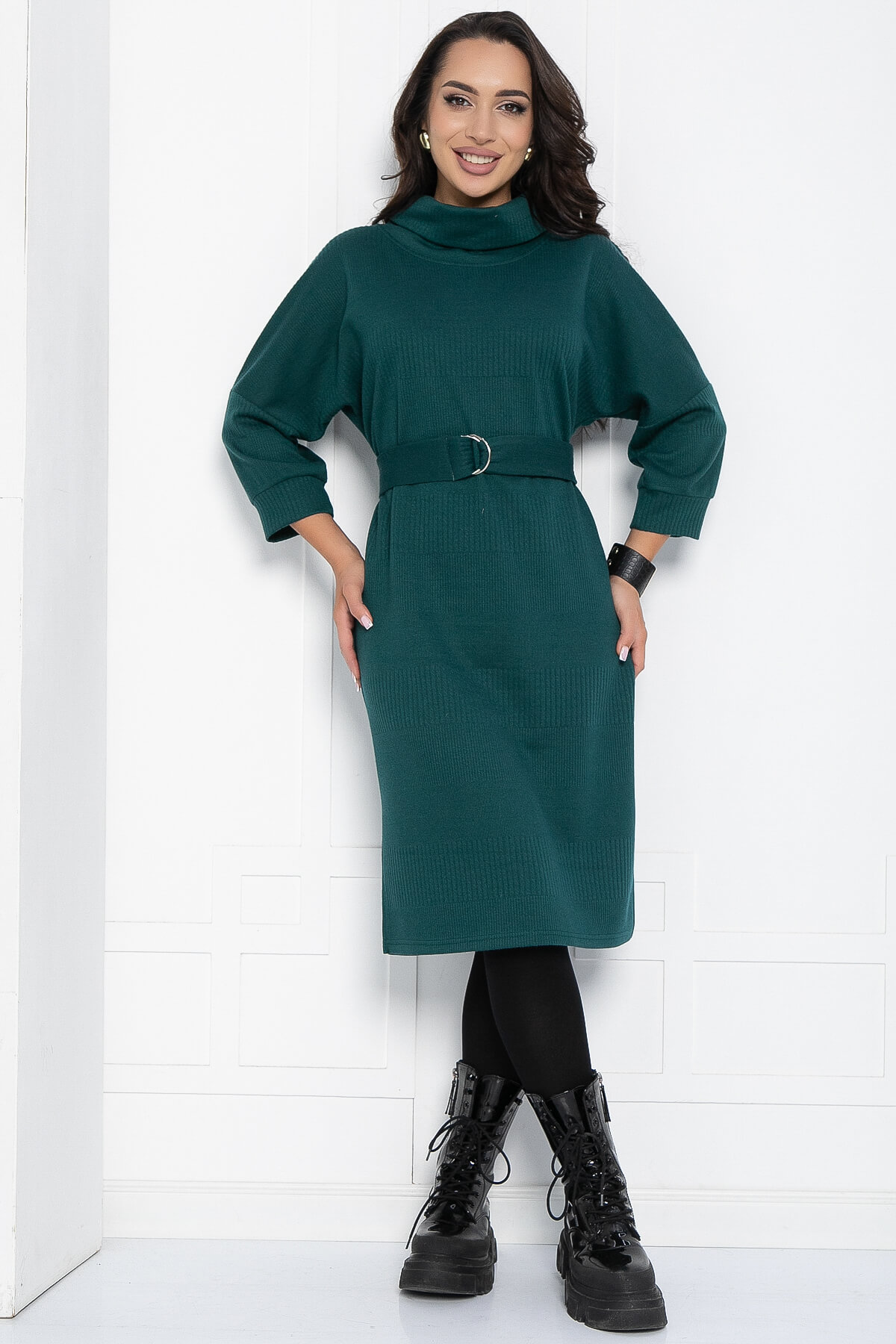 Платье Никс (изумрудное) П14963-4М