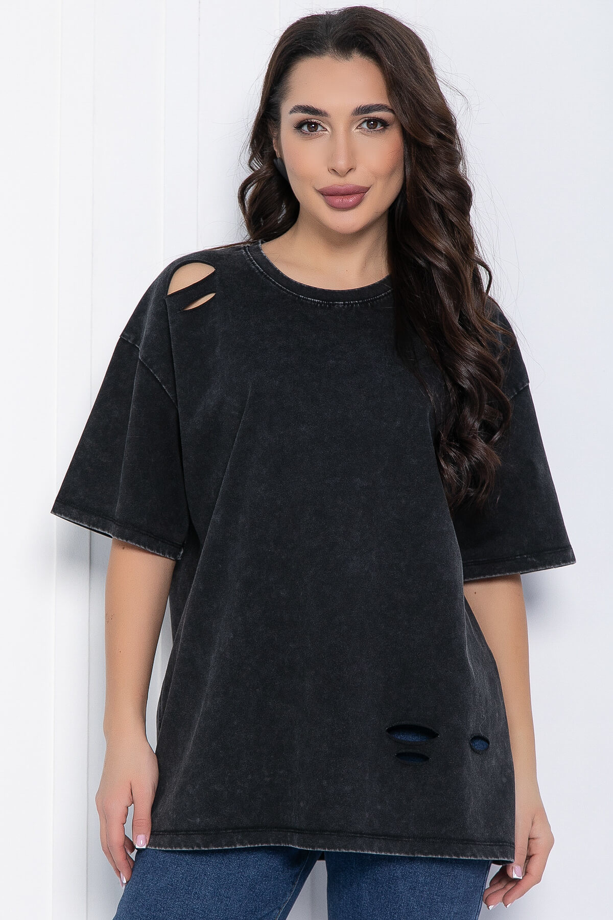 Футболка Микель (черная) Б12600-20