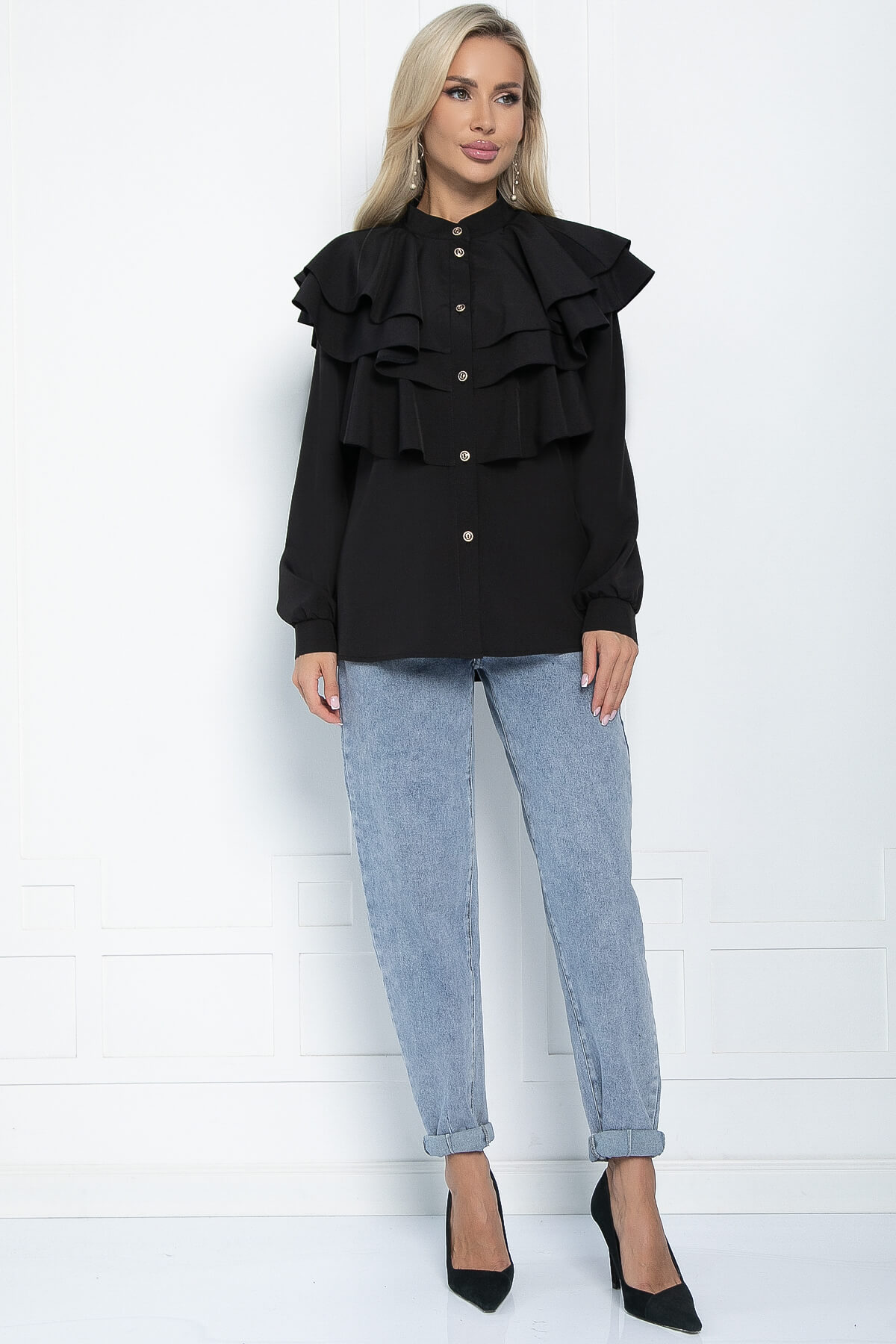 Блуза Космос (черная) Б11273