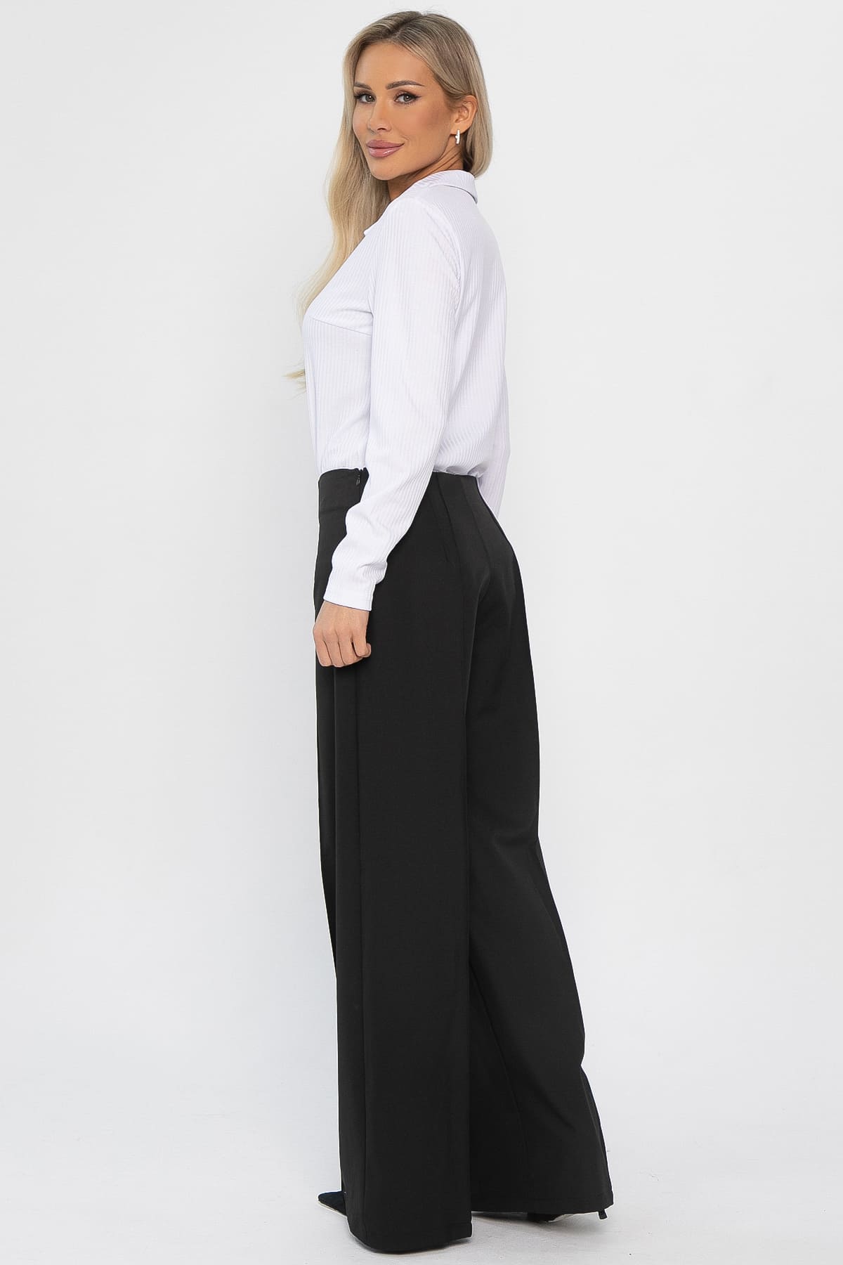 Брюки палаццо Мне по вкусу (черные) Б14283-13М