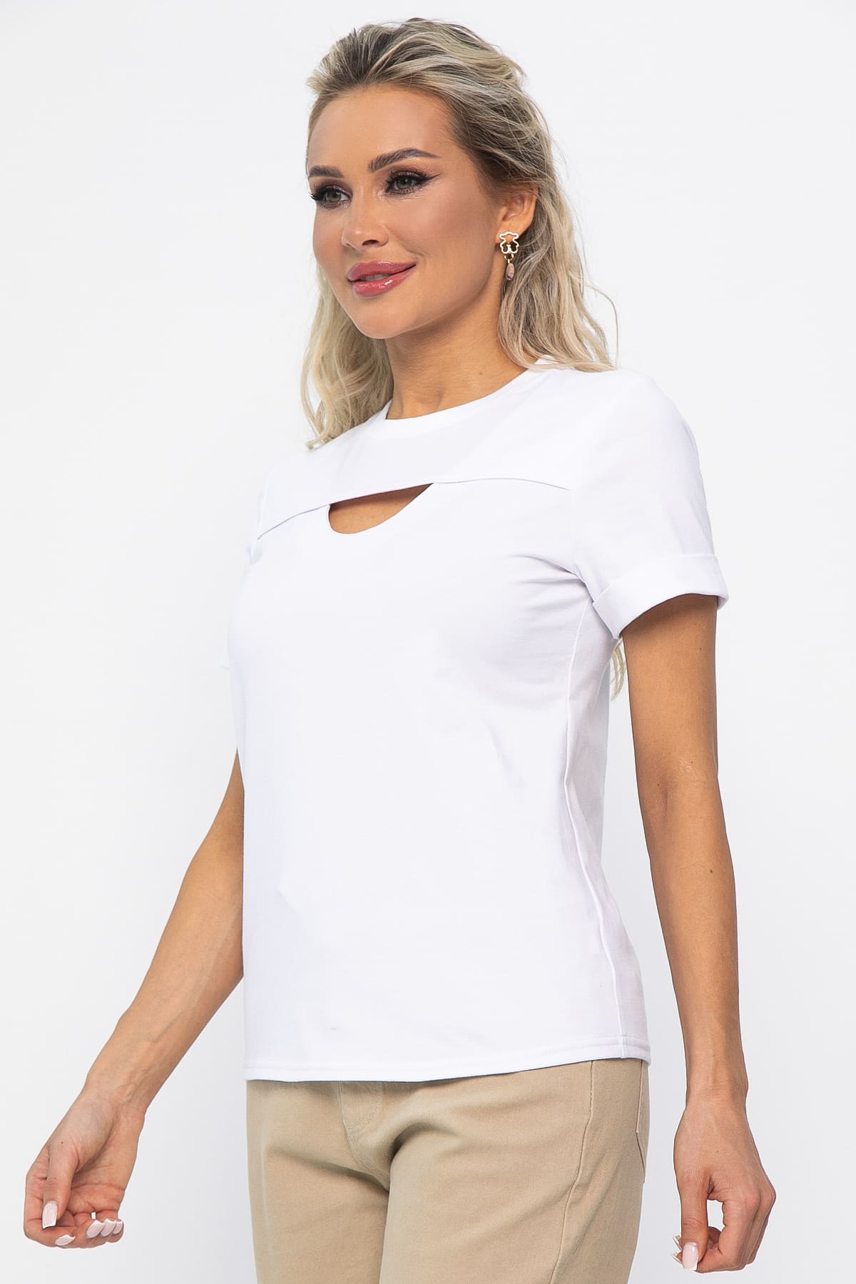 Футболка Дорис (белая) Б13353-50М