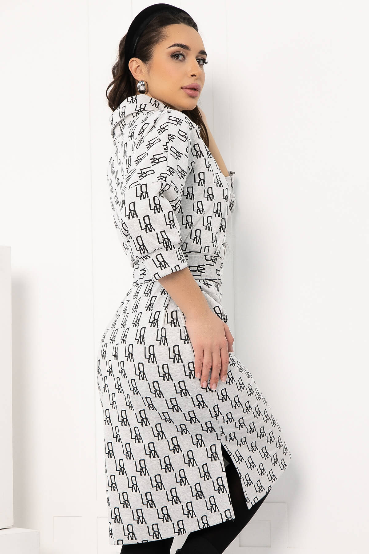 Платье Никс (светло-серое) П12755-4М