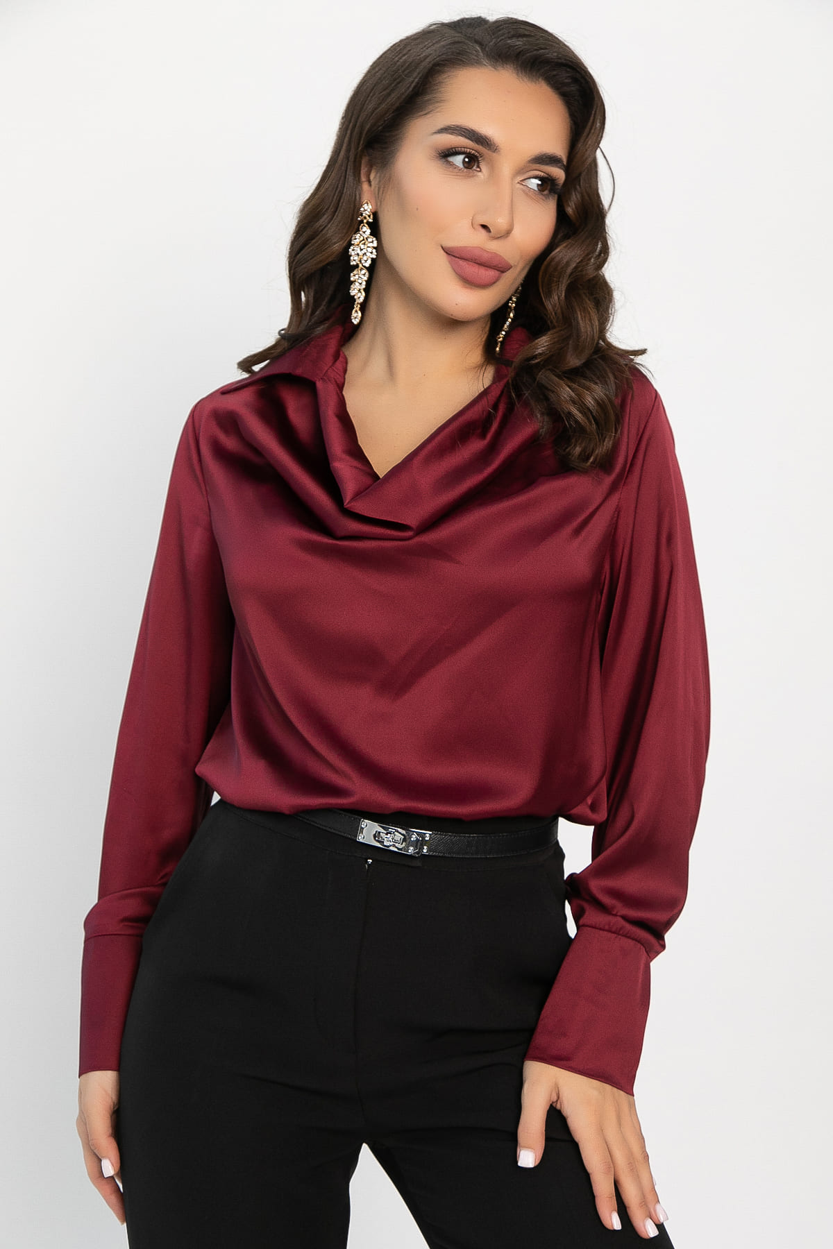 Блуза Шелковая сказка (рубин) Б14382-34М