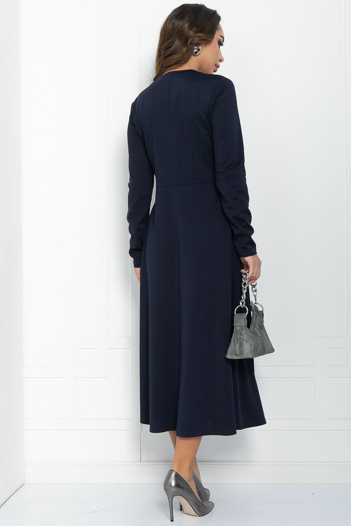 Платье Волшебная скрипка (темно-синее) П11623