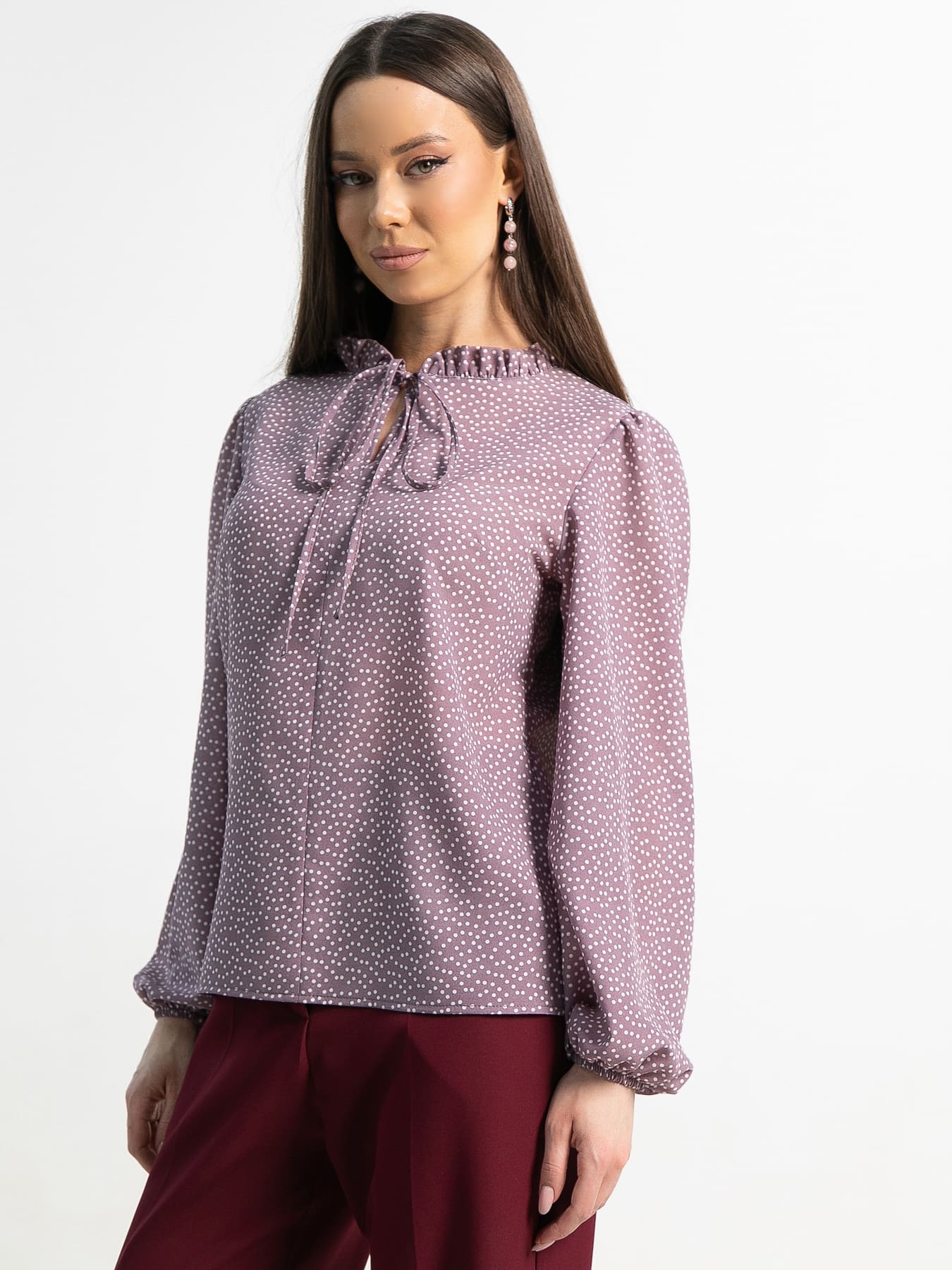 Блуза Анастейша (пыльно-сиреневая) Б15208-18М
