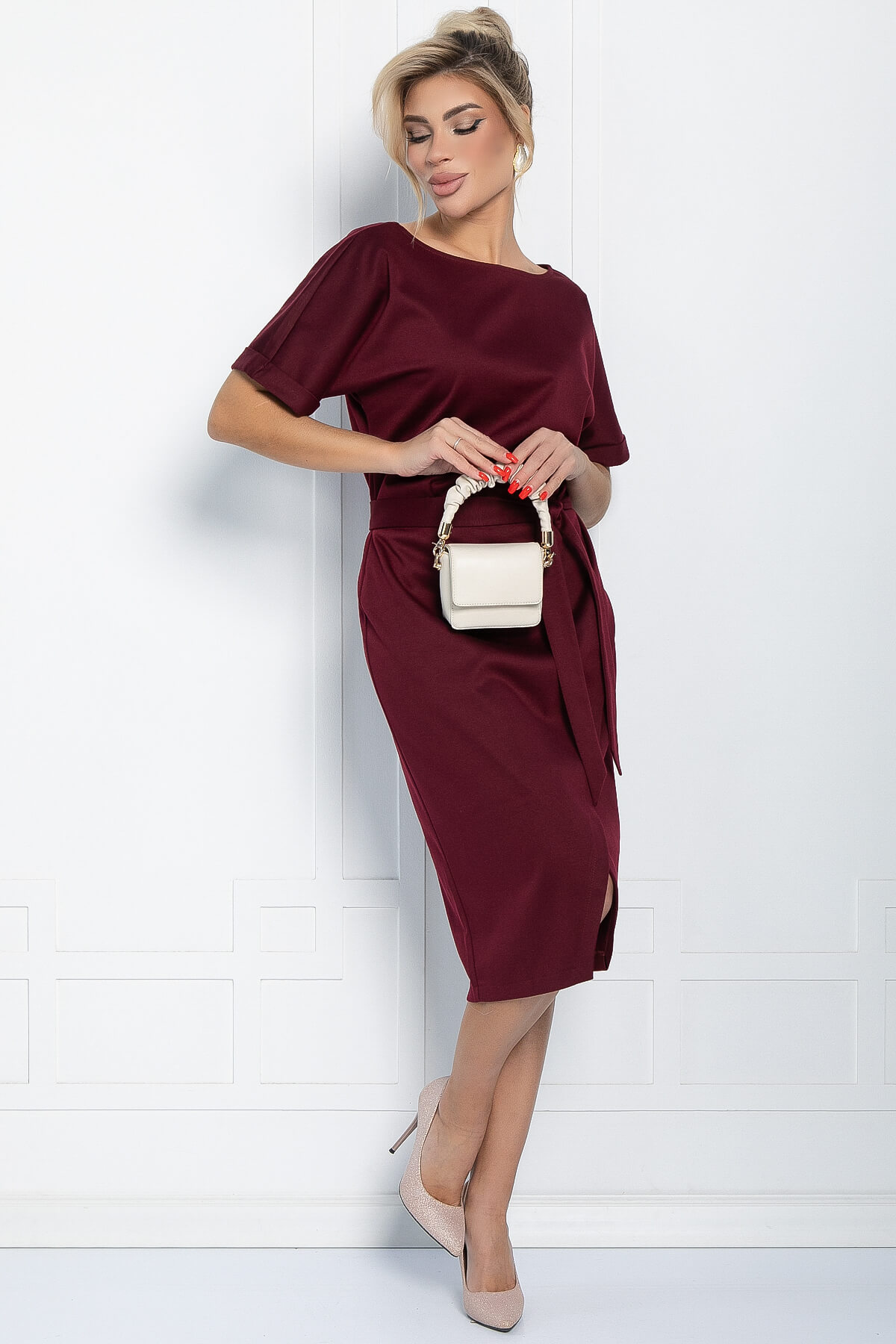Платье Карлин (бордовое) П11583