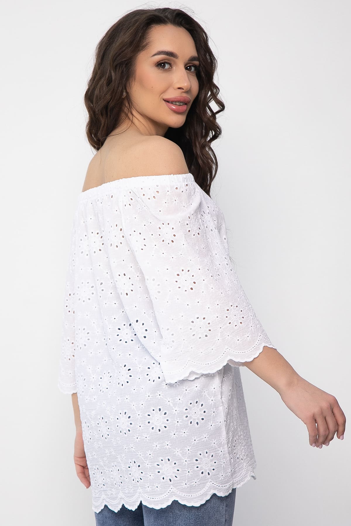 Блуза Воздушная (белая) Б13571-2М