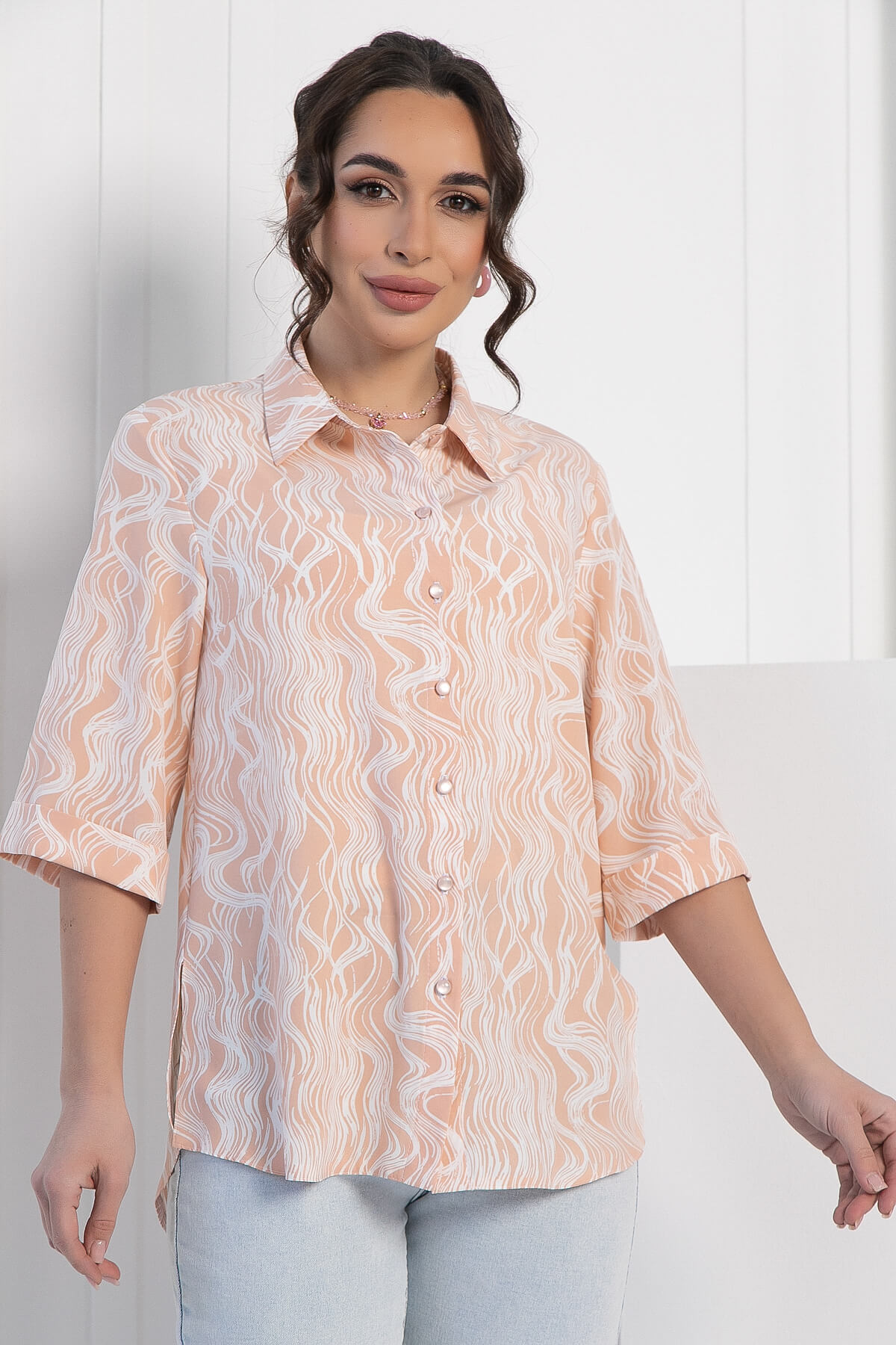 Рубашка Таффи (персиковая) Б12911-29М