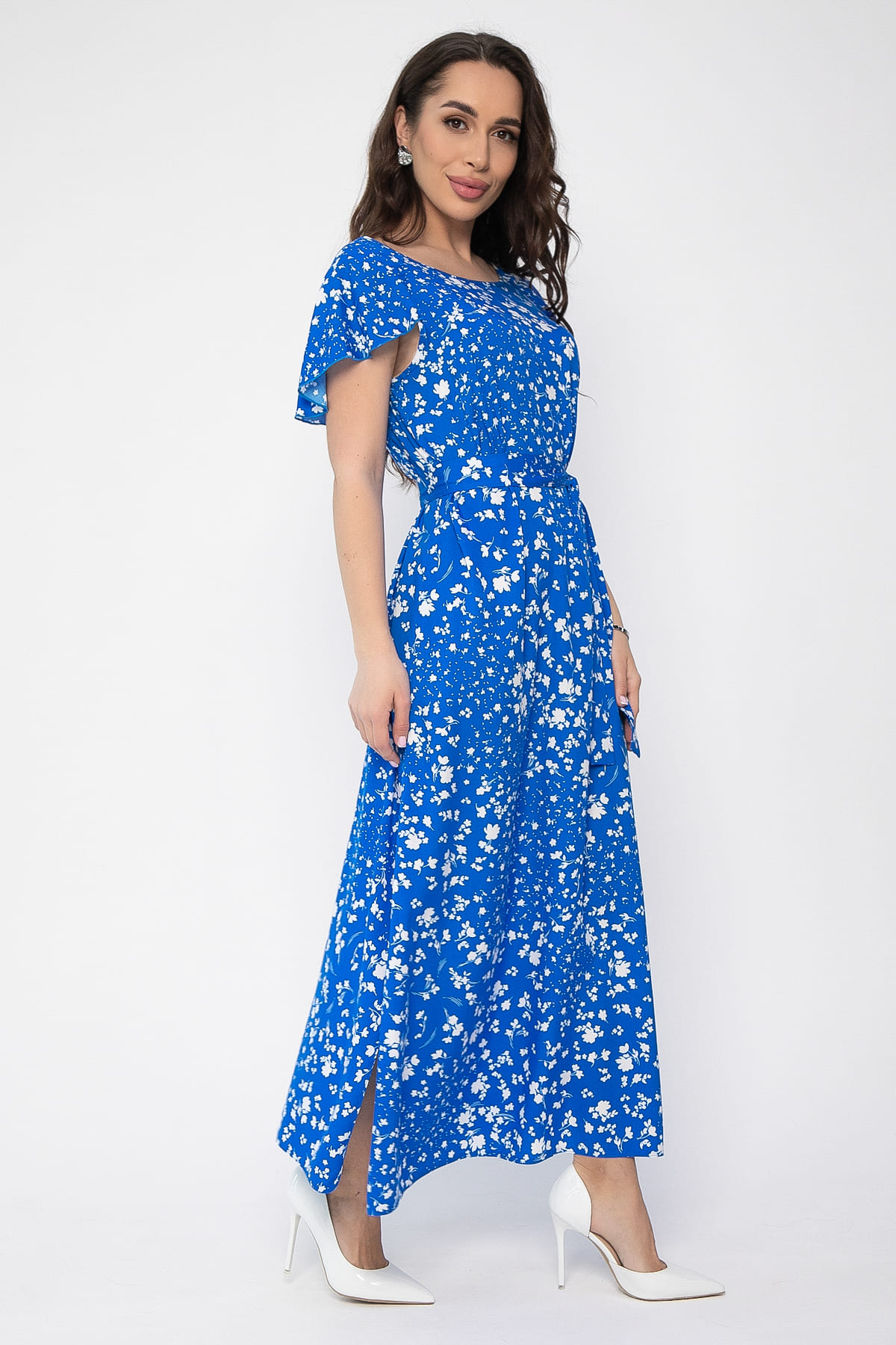 Платье Вечер свиданий (ярко-голубое) П13681-16М