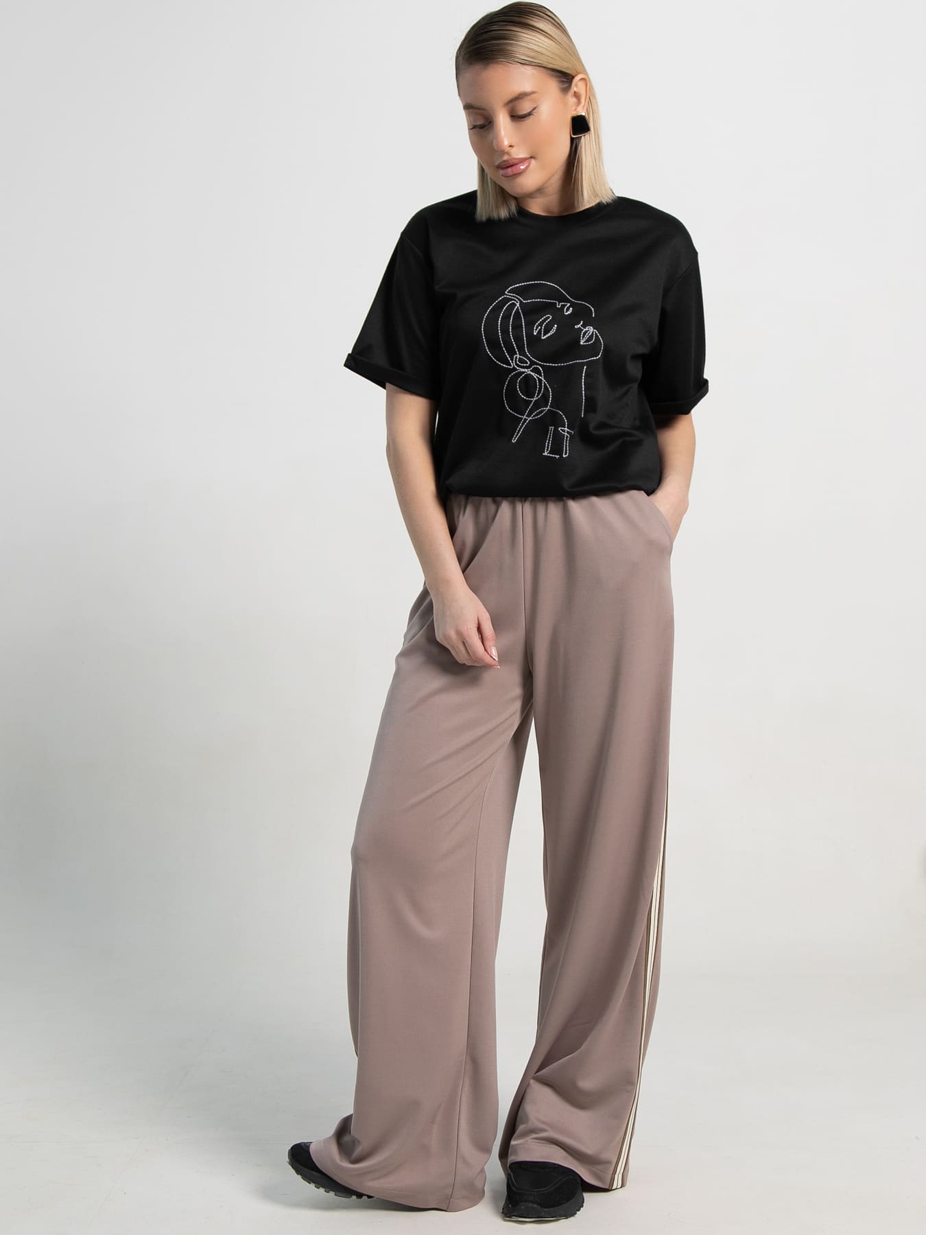 Брюки Аларика (пыльная роза) Б15102-5М