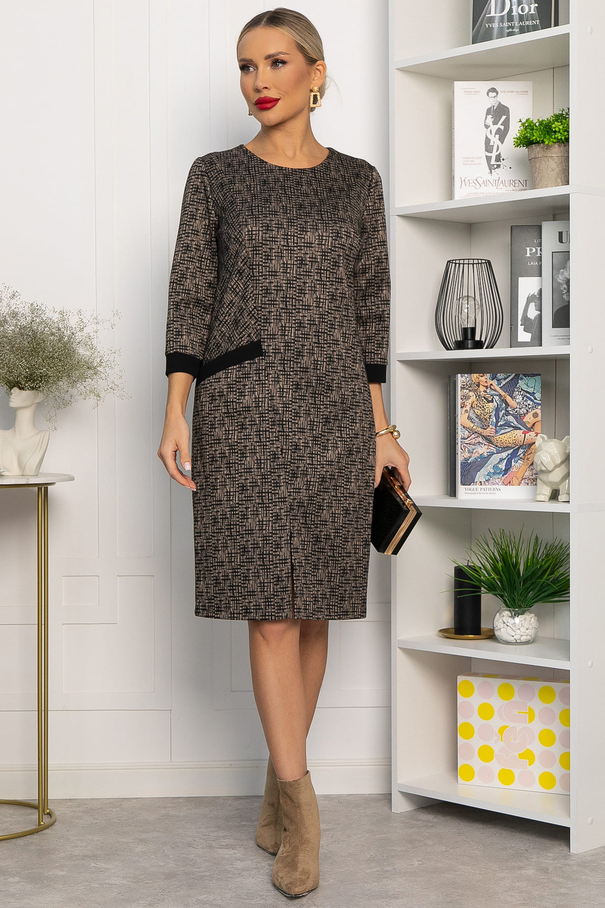 Платье Твоя мода (коричневое) П13746-19М