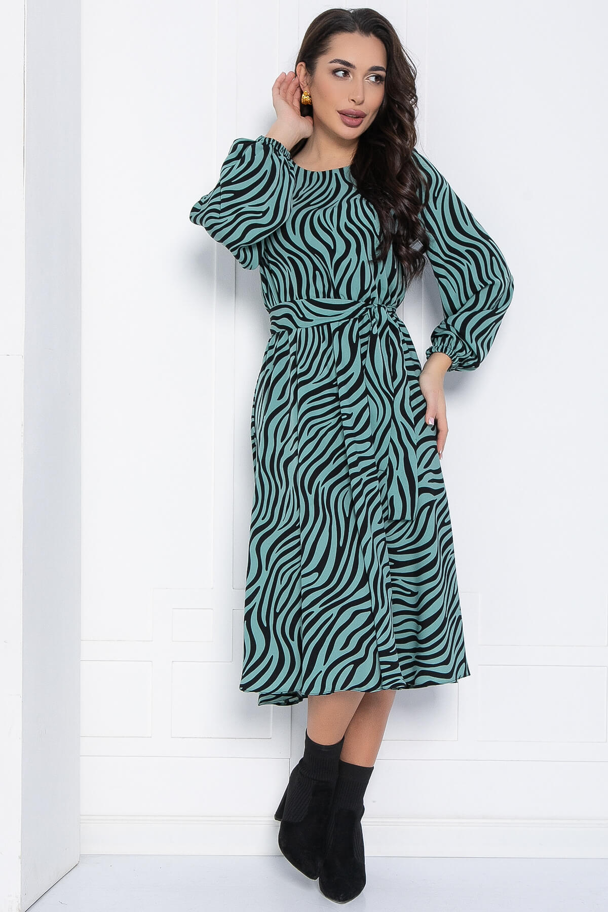 Платье Трепетная нежность (зеленое) П12538-8