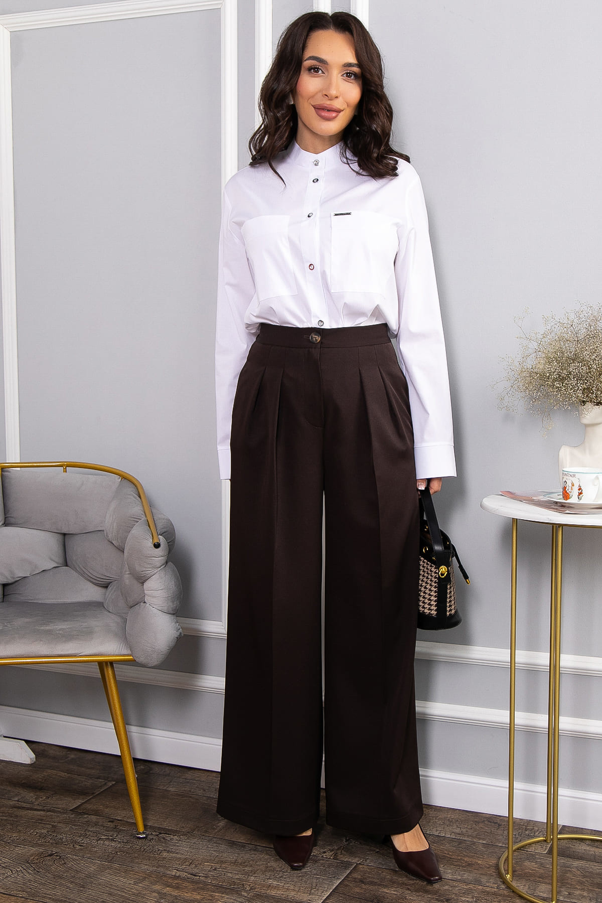 Брюки со стрелками Шакира (коричневые) Б14635-35М