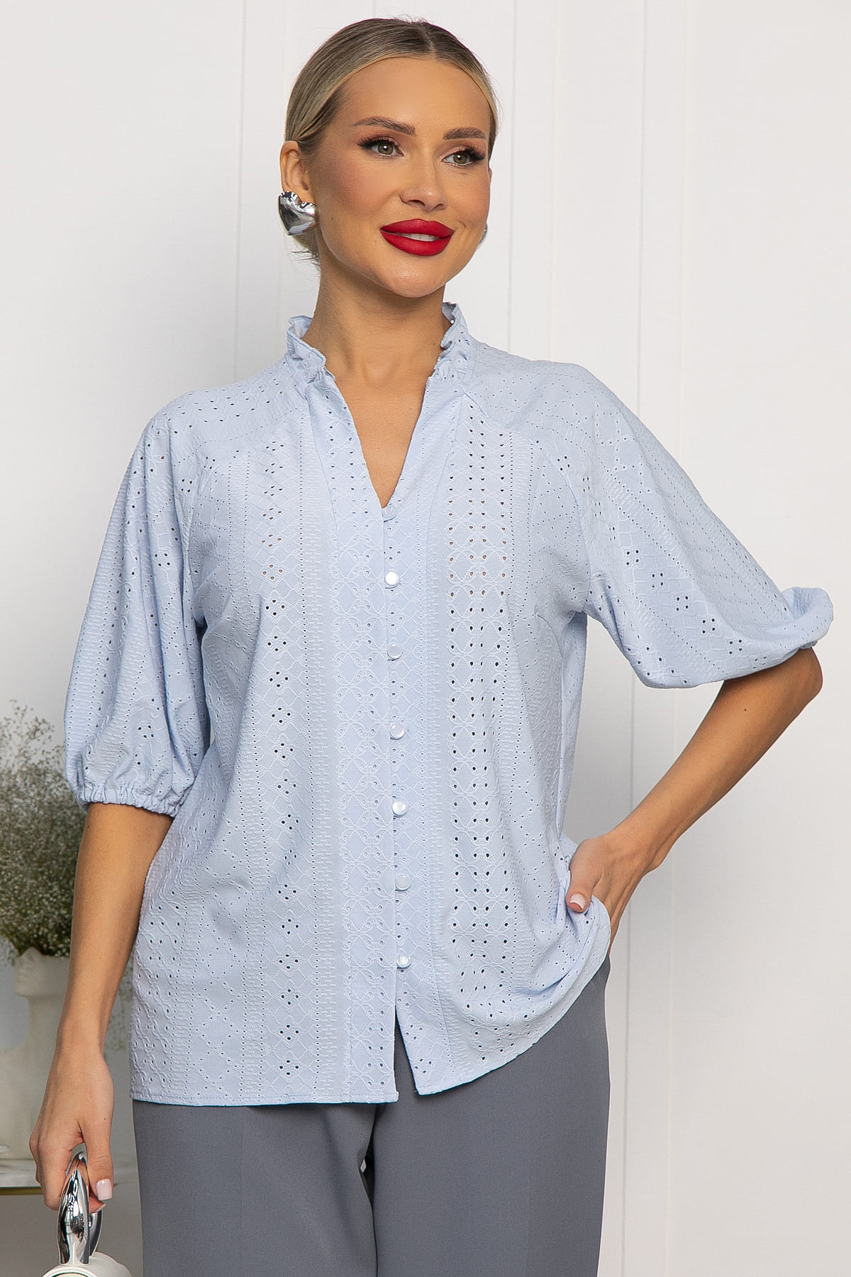 Блуза Люция (голубая) Б14289-45М