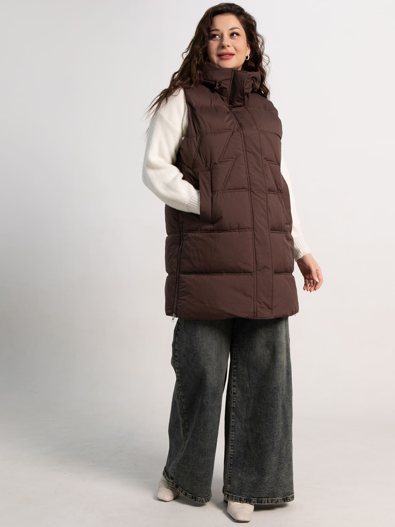 Жилет утепленный Вега (горький шоколад) Б15304-18М