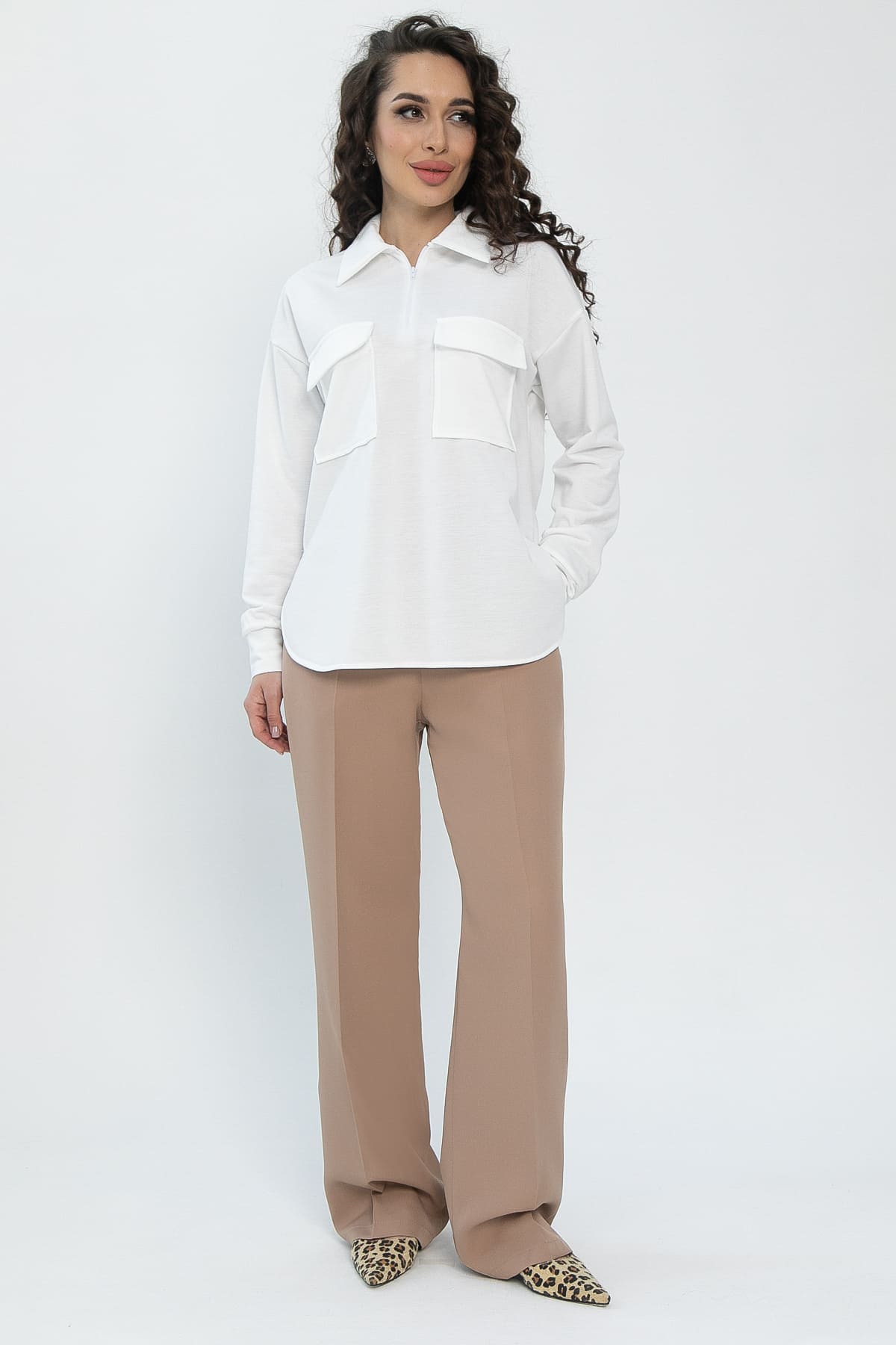 Поло рубашка Алькор (белая) Б13256-10М