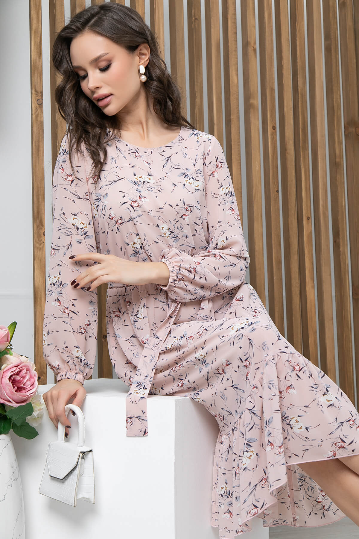 Платье "Фортуна" (пудра) П5658