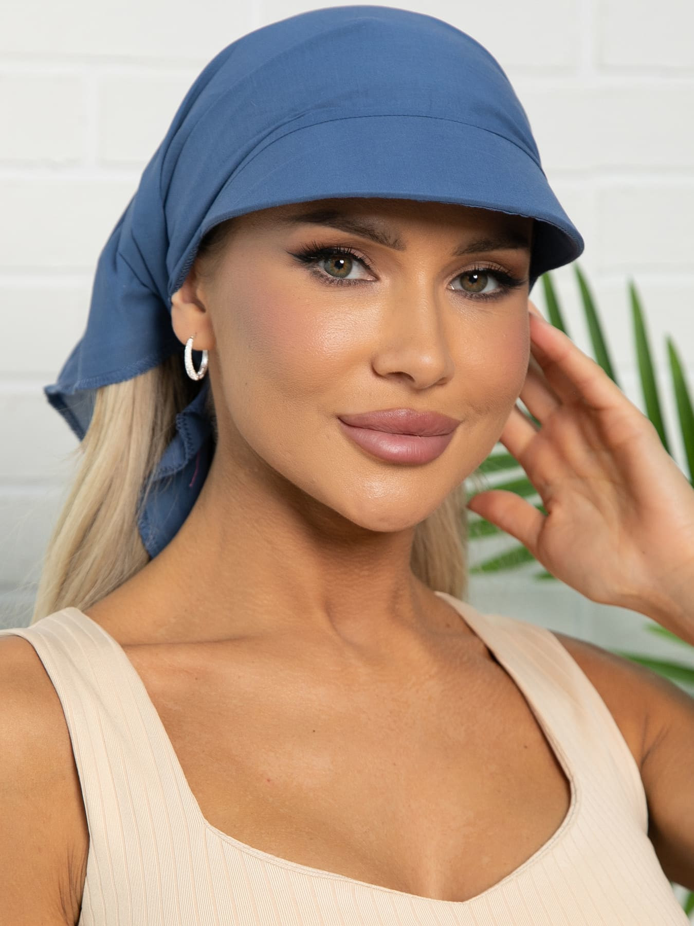 Косынка с козырьком (синяя) КК71-23М