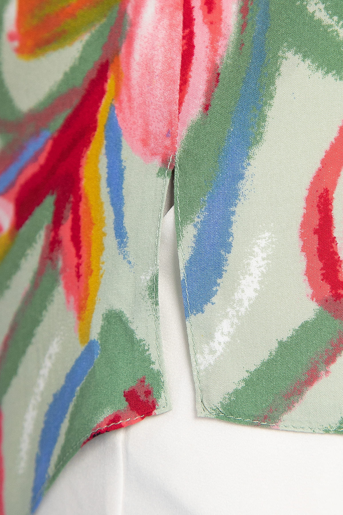 Блуза Маргоша (зелено-розовая) Б13153-16М