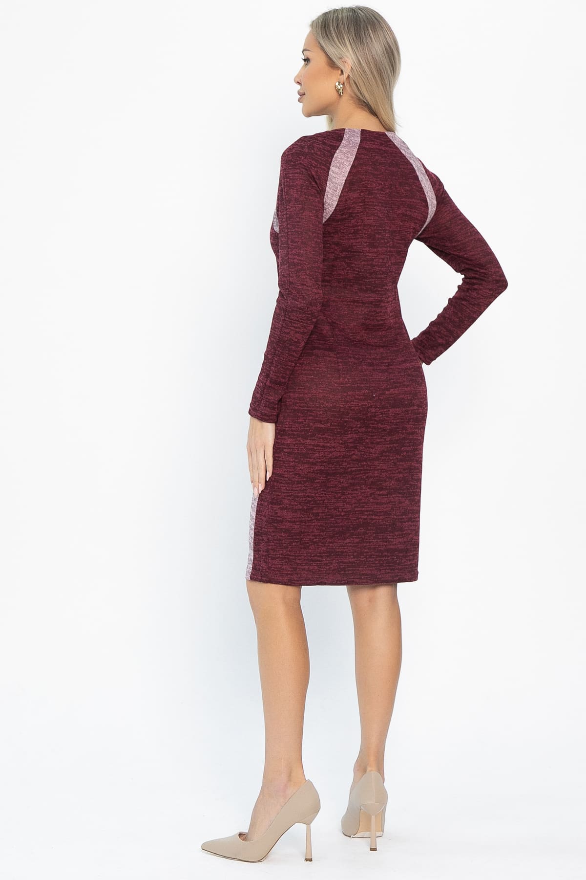 Платье трикотажное Елея (бордовое) П14589-10М