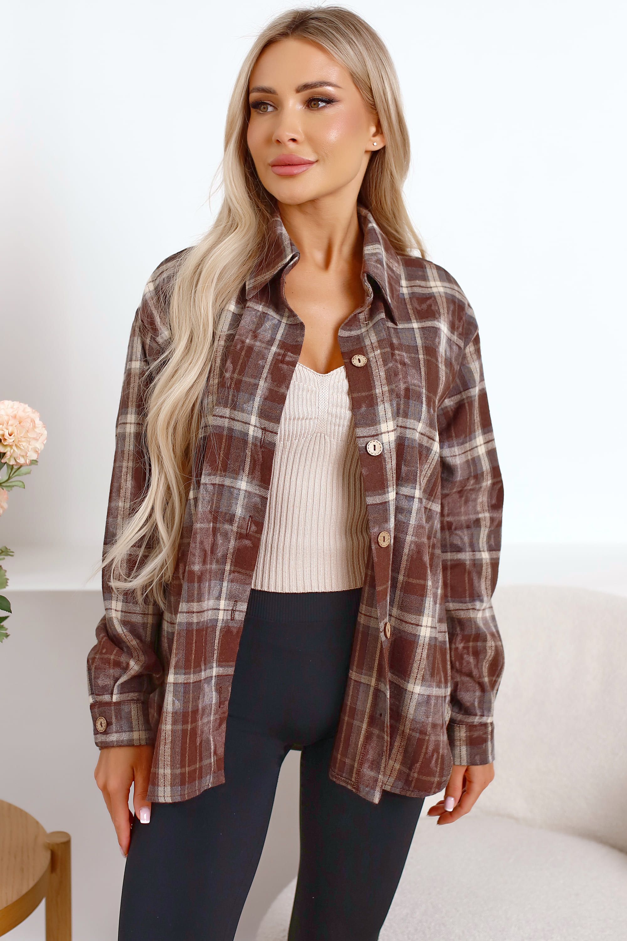 Рубашка Вивиан (коричневая) Б15486-45М