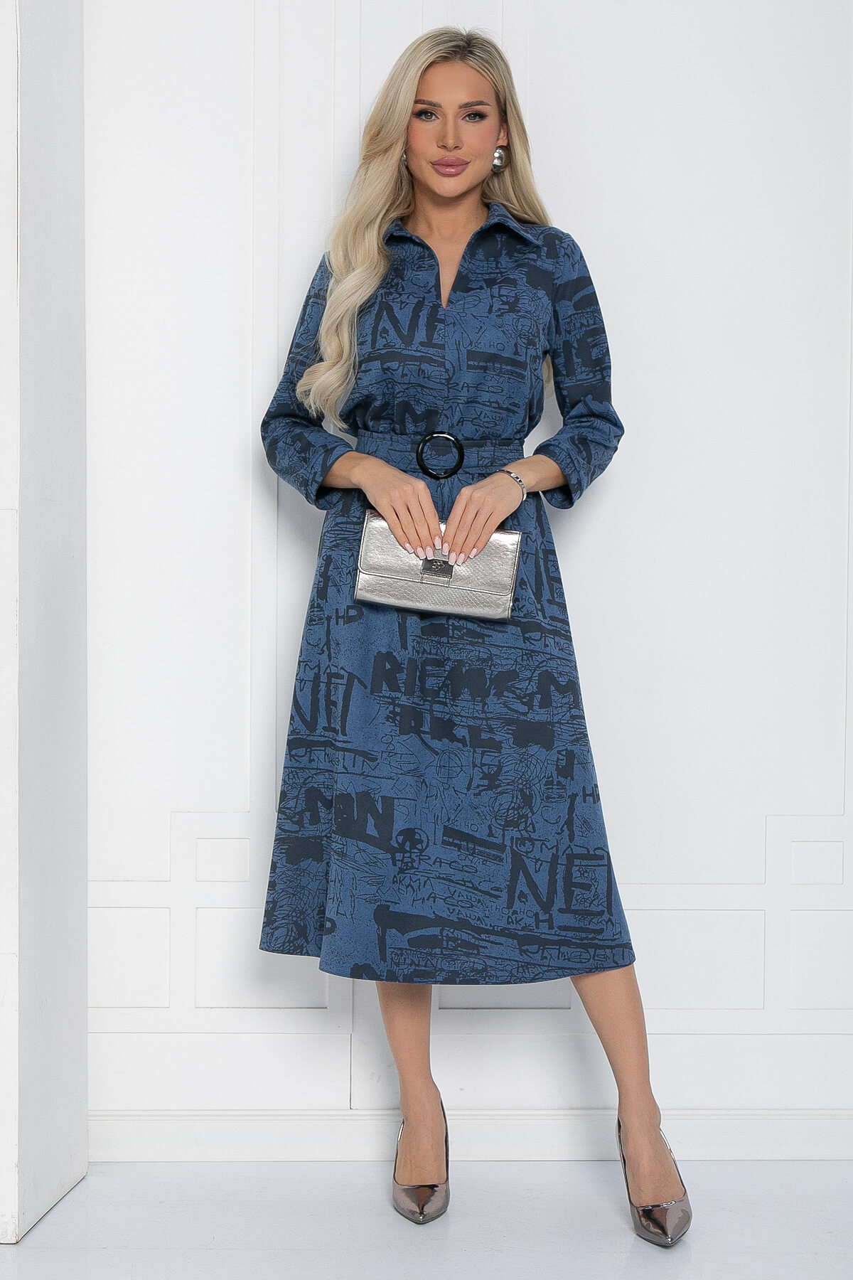 Платье Франческа (голубое) П12582-18