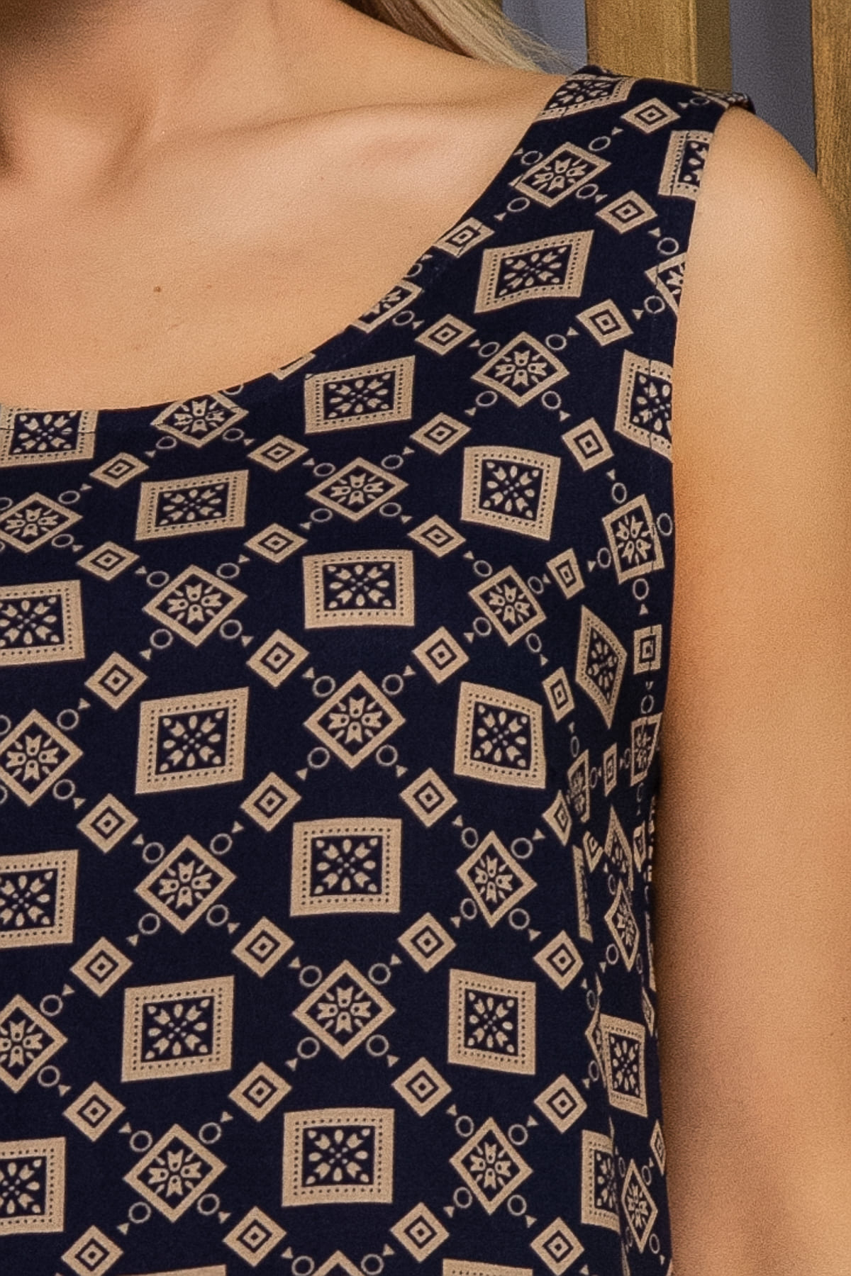 Сарафан Весенний шарм (синий/ромбы) П13380-10М